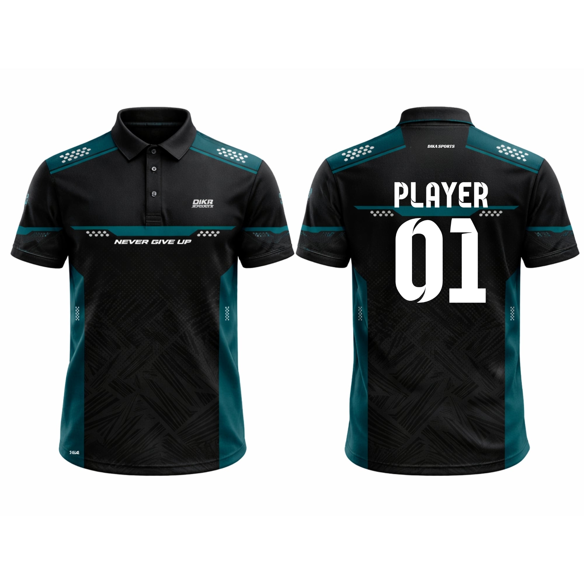 Dika Sports sport t shirt for men Cricket t-shirt with logo black tshirt