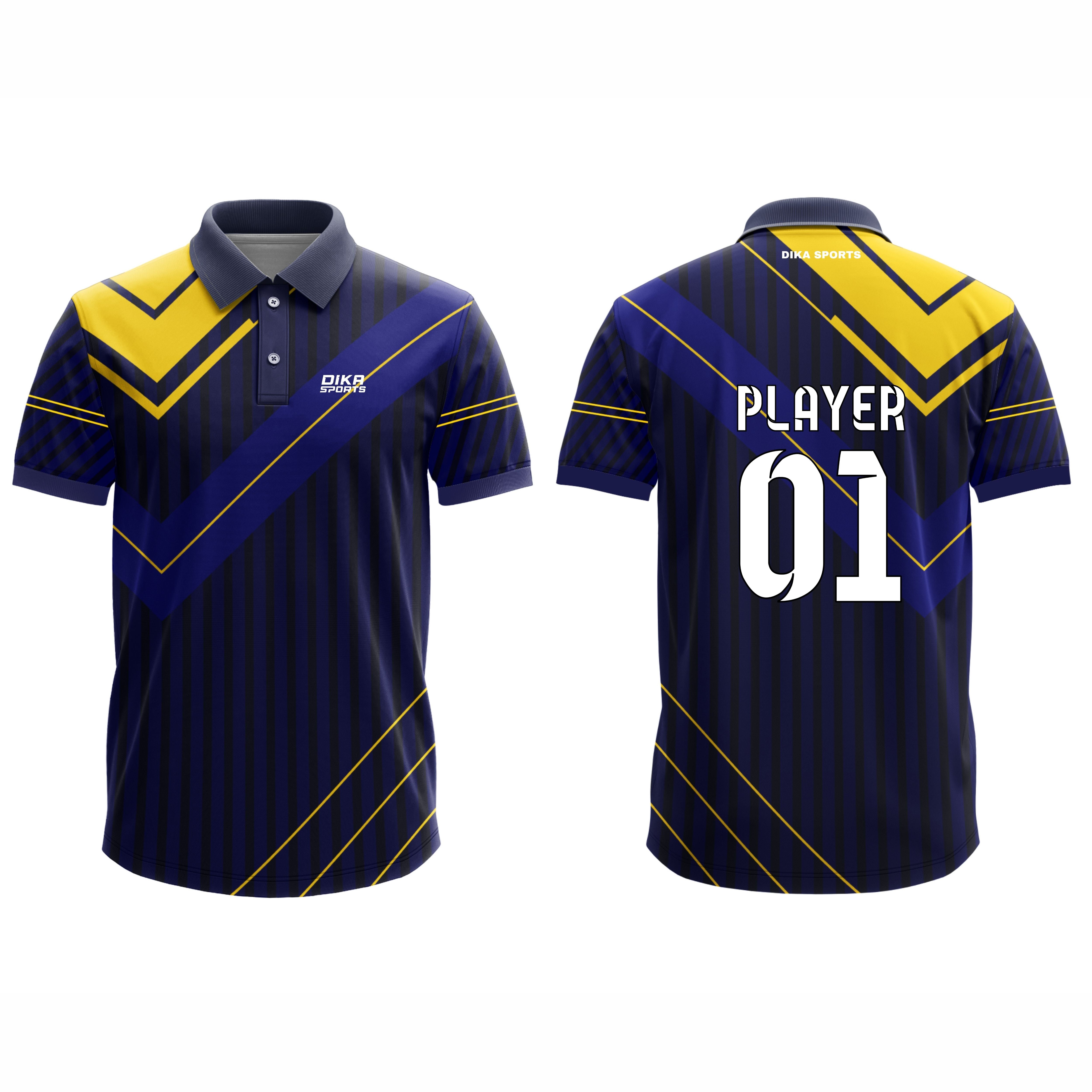 Dika Sports Cricket Jersey Breathable  Personalized Cricket Jersey for Fans