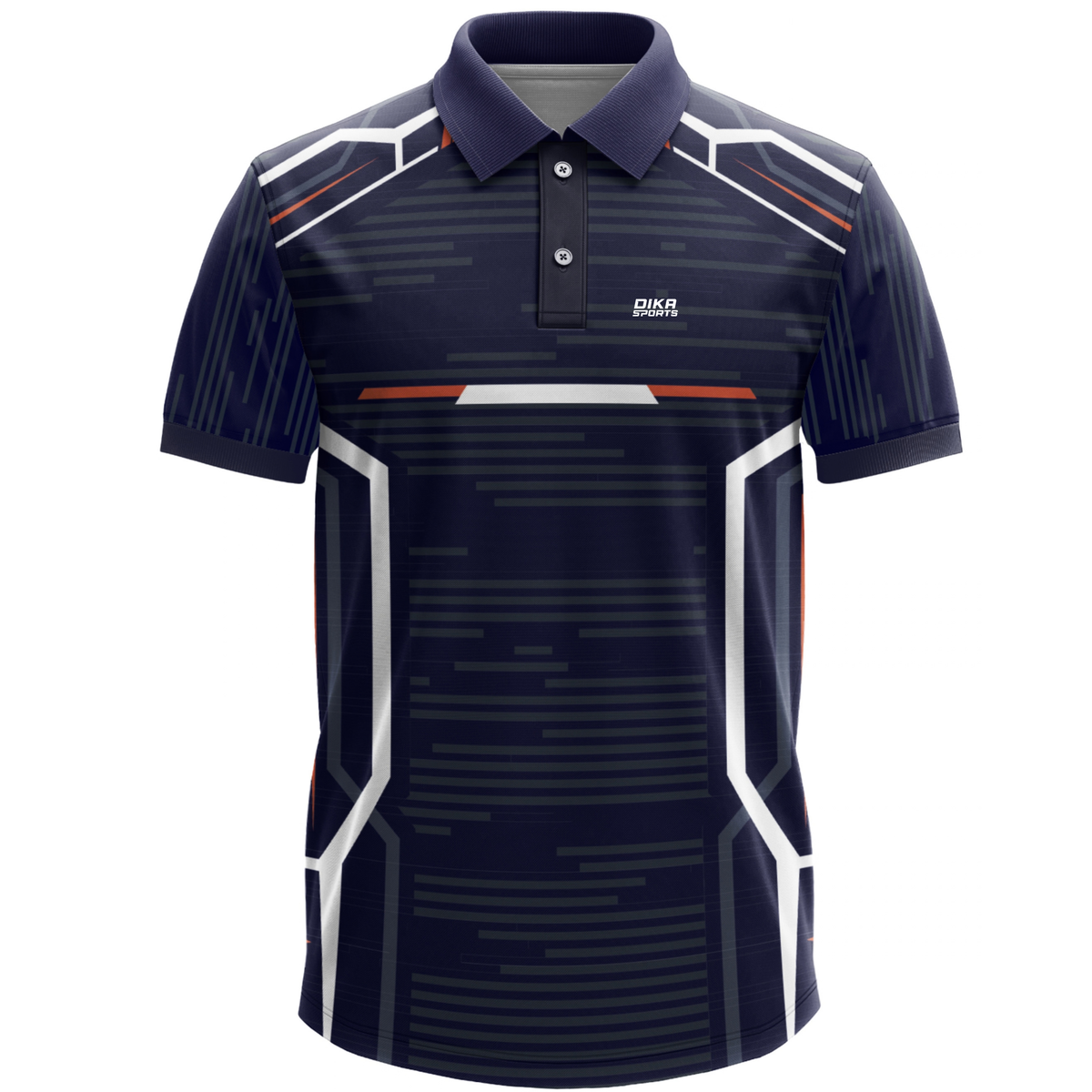 Dika Sports Cricket T-Shirt with Collar | Men's Cricket Jersey | Personalized Cricket T-Shirt | Breathable Quick-Dry Sports Wear