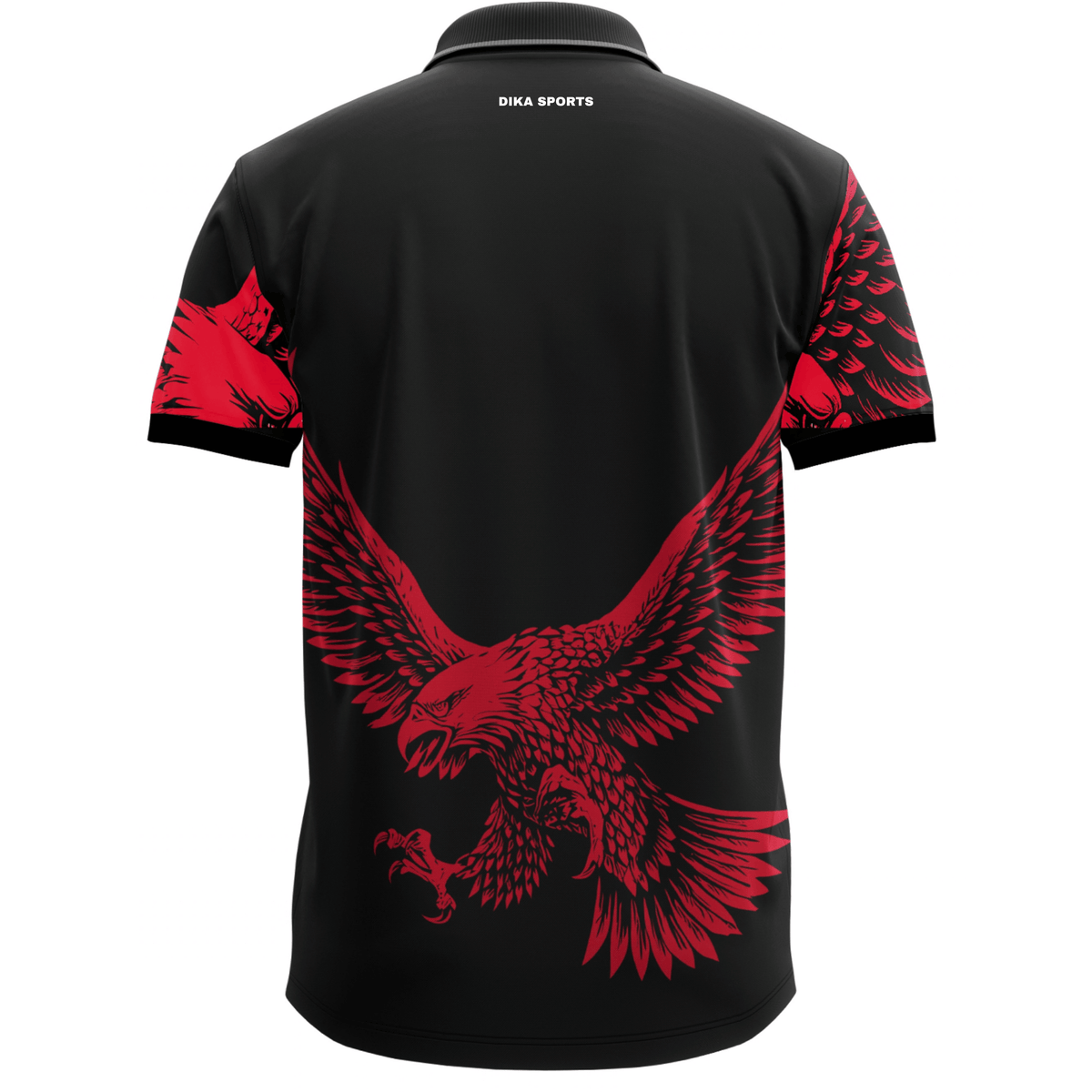 DIKA SPORTS Men's Cricket Jersey with Collar Neck, Breathable Sports T-Shirt with Quick Dry Technology