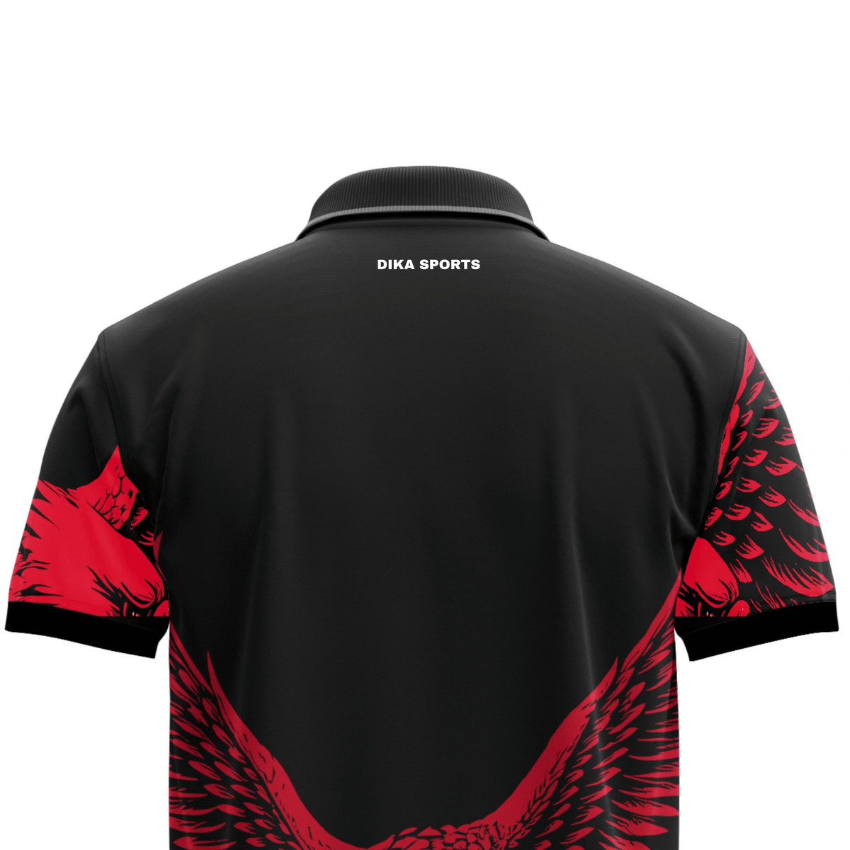 DIKA SPORTS Men's Cricket Jersey with Collar Neck, Breathable Sports T-Shirt with Quick Dry Technology