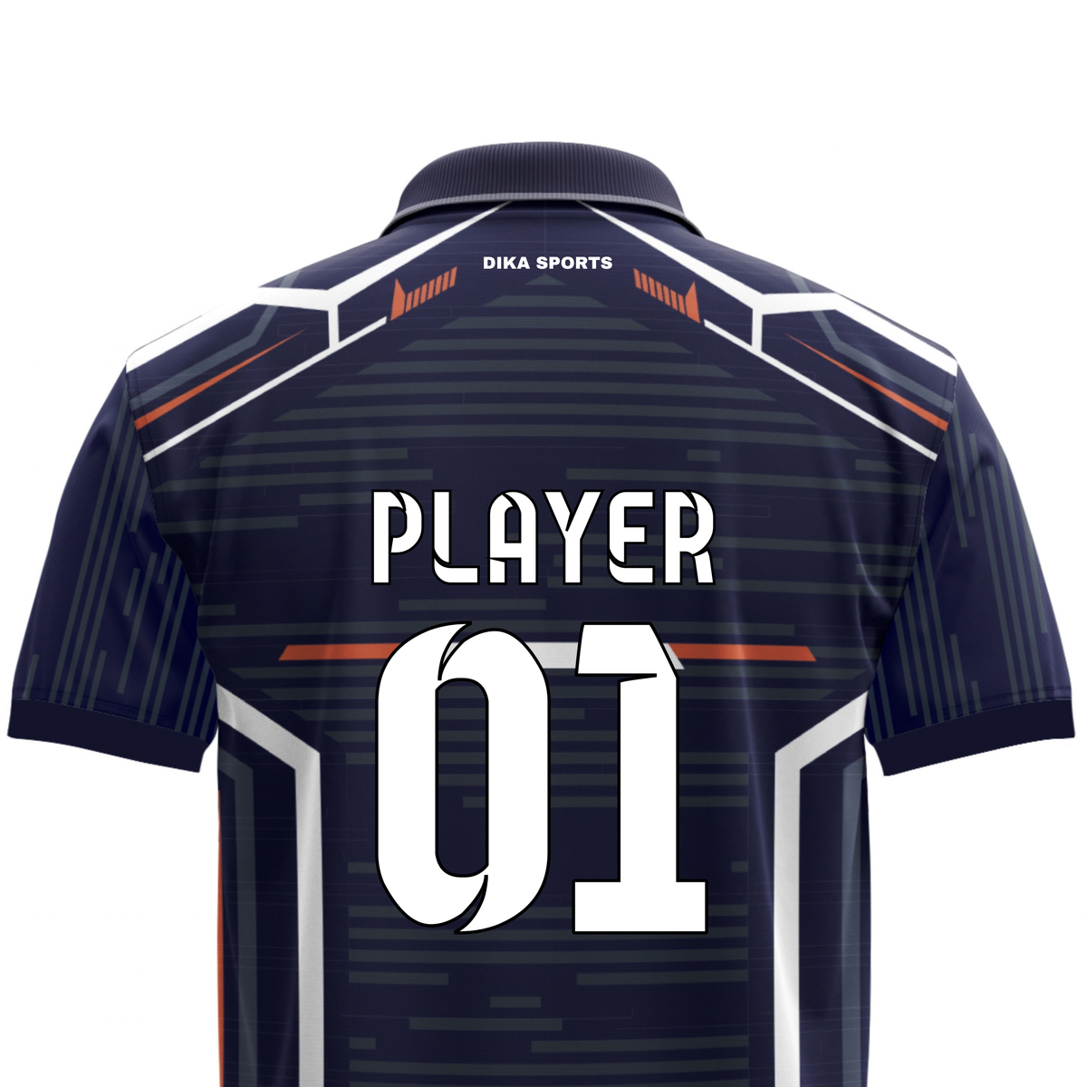 Dika Sports Cricket T-Shirt with Collar | Men's Cricket Jersey | Personalized Cricket T-Shirt | Breathable Quick-Dry Sports Wear