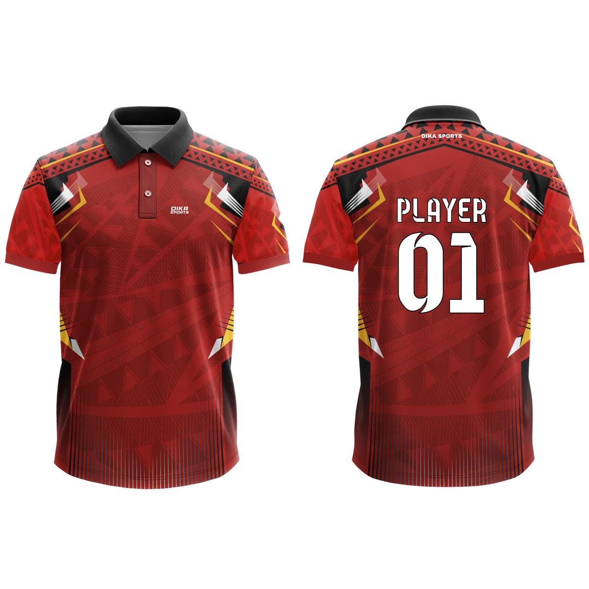 Dika Sports Custom Jersey for Kids | Personalized Cricket Jersey with Name Number | Breathable Kids Cricket Sportswear
