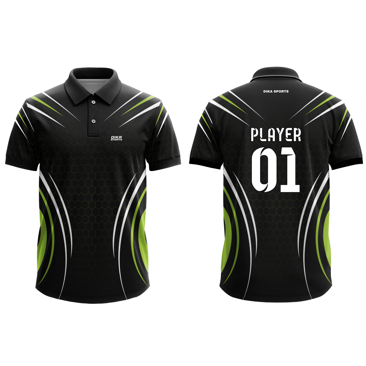 Dika Sports Custom Cricket Jersey for Men | Cricket Jersey Set | Printed Cricket Jersey | Breathable Cricket T-Shirt with Collar