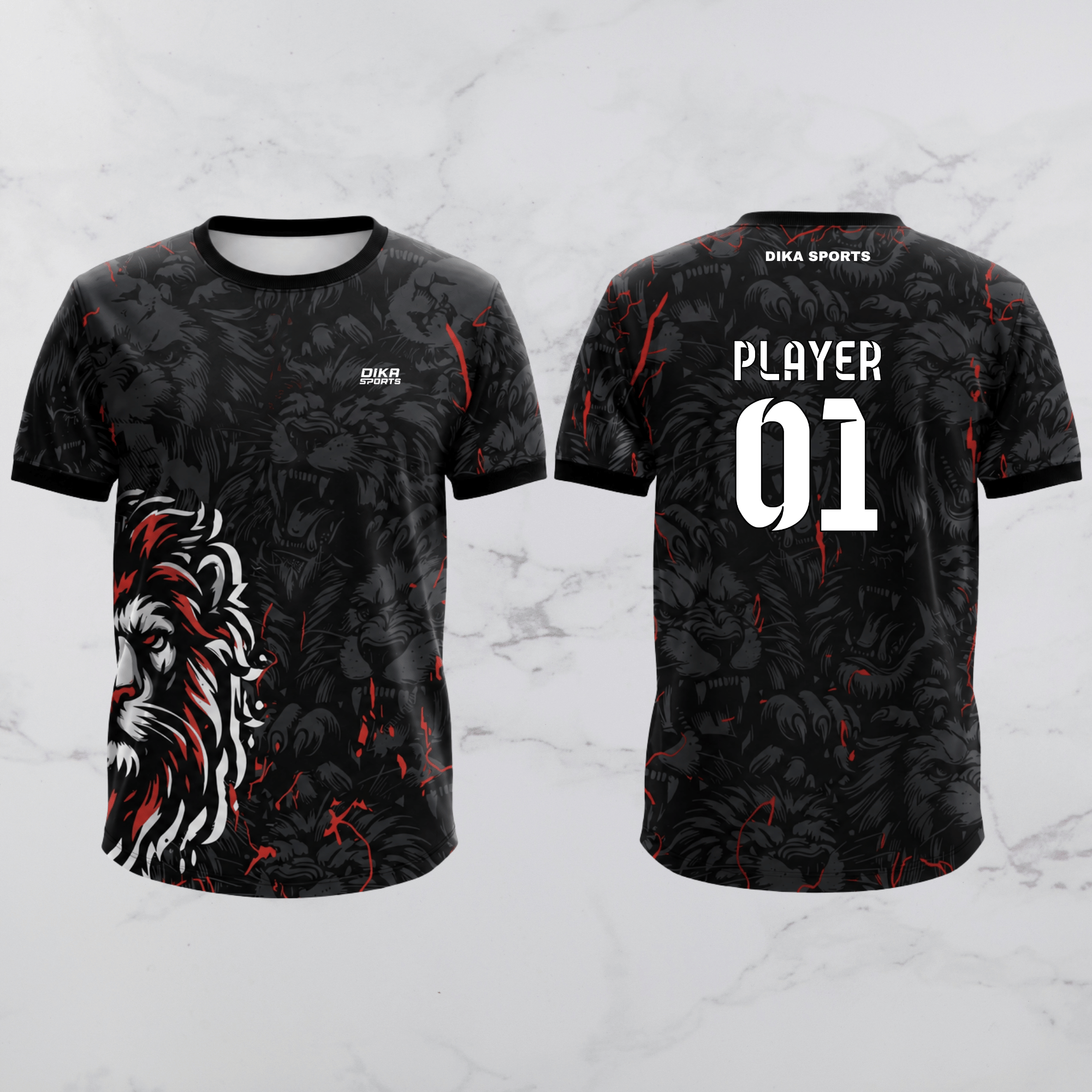 Dika Sports Customized Cricket Jersey Online | Round Neck Team Cricket Jersey