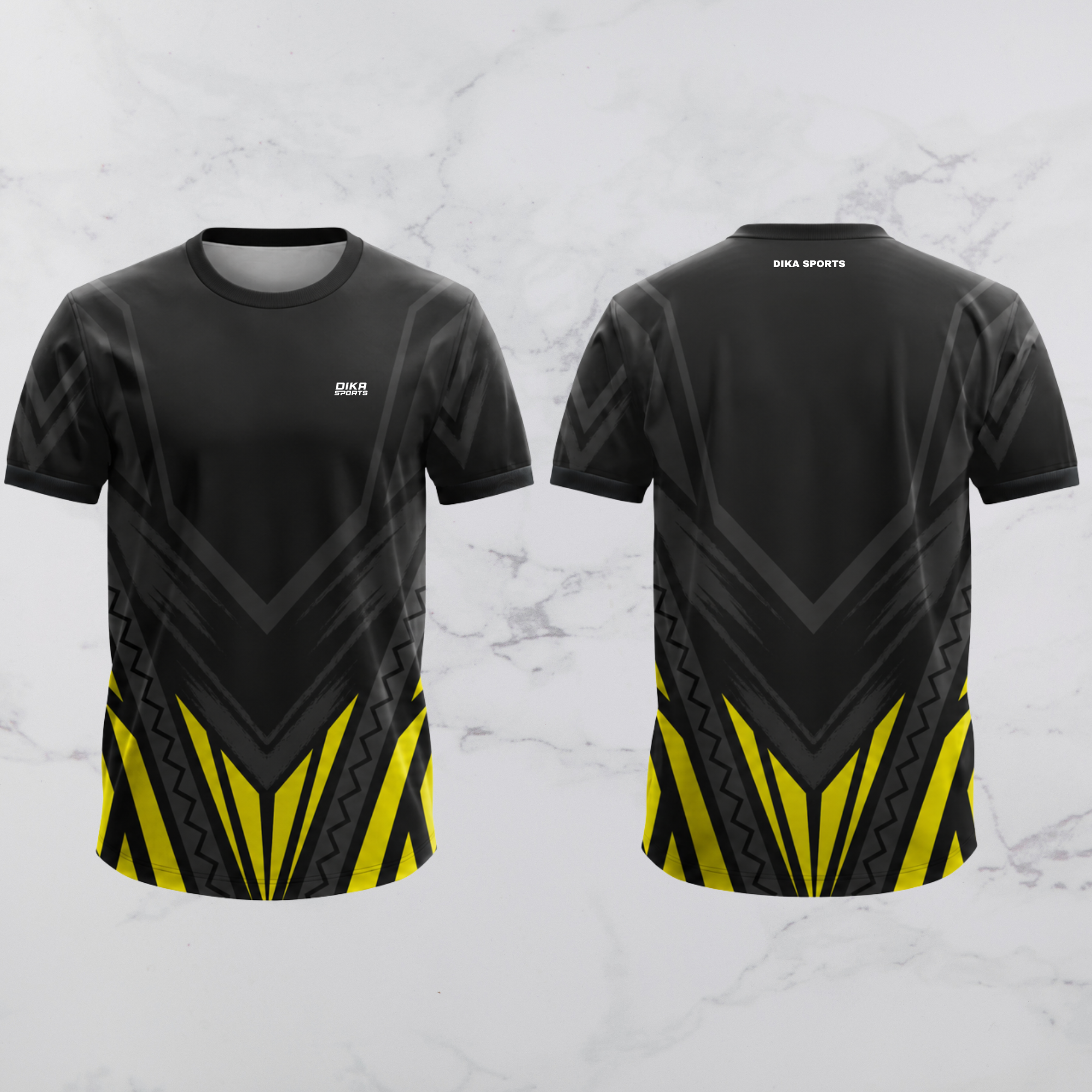 DIKA SPORTS Cricket Jersey for Men Breathable Round Neck Cricket T-Shirt Quick Dry Team Sports Wear
