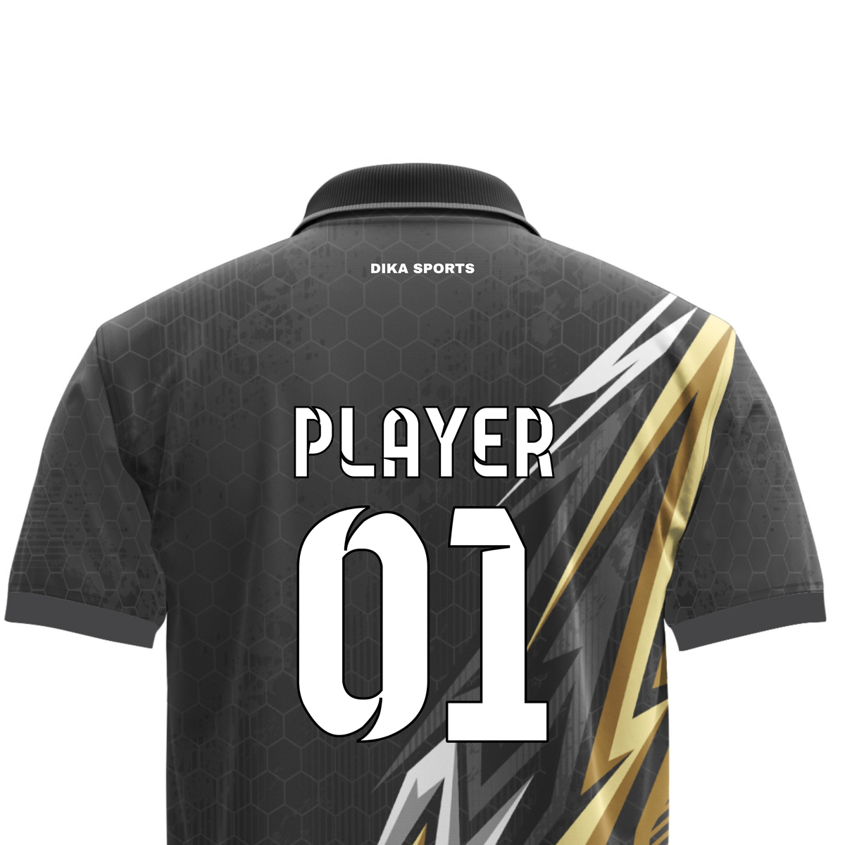 Dika Sports Cricket Jersey with Name | Custom Printed Cricket Jersey | Cricket Jersey with Collar | Quick Dry Sports T-Shirt for Men