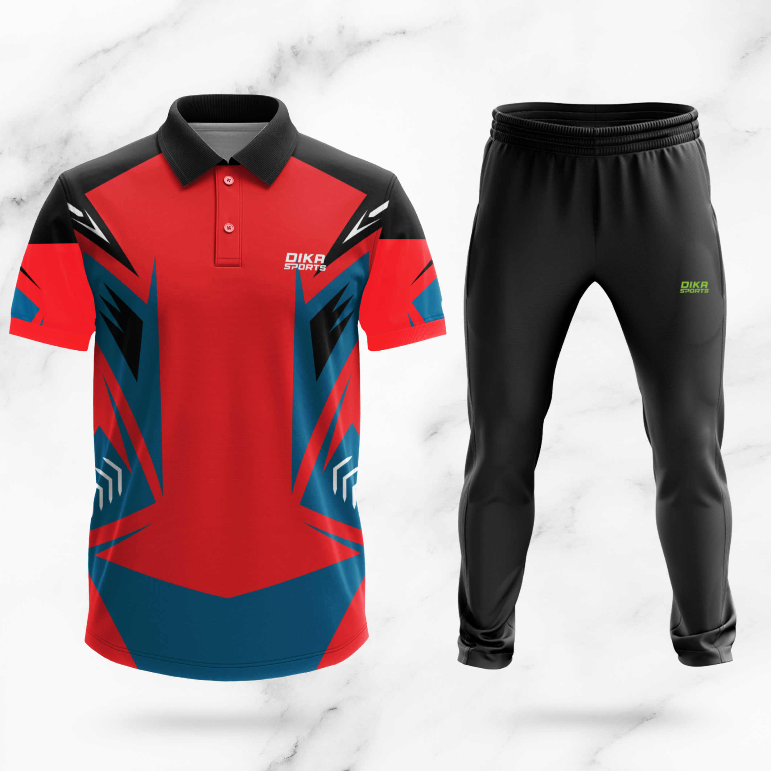 Combo Cricket jersey+track - Cricket t-shirt short sleeve - pack of 2