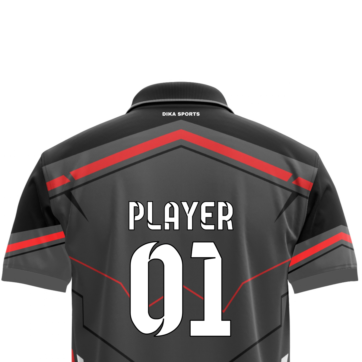 Dika Sports Collar Neck Cricket Jersey for Men | Cricket Jersey with Name and Number | Custom Cricket T-Shirt | Breathable Quick-Dry Sports Wear
