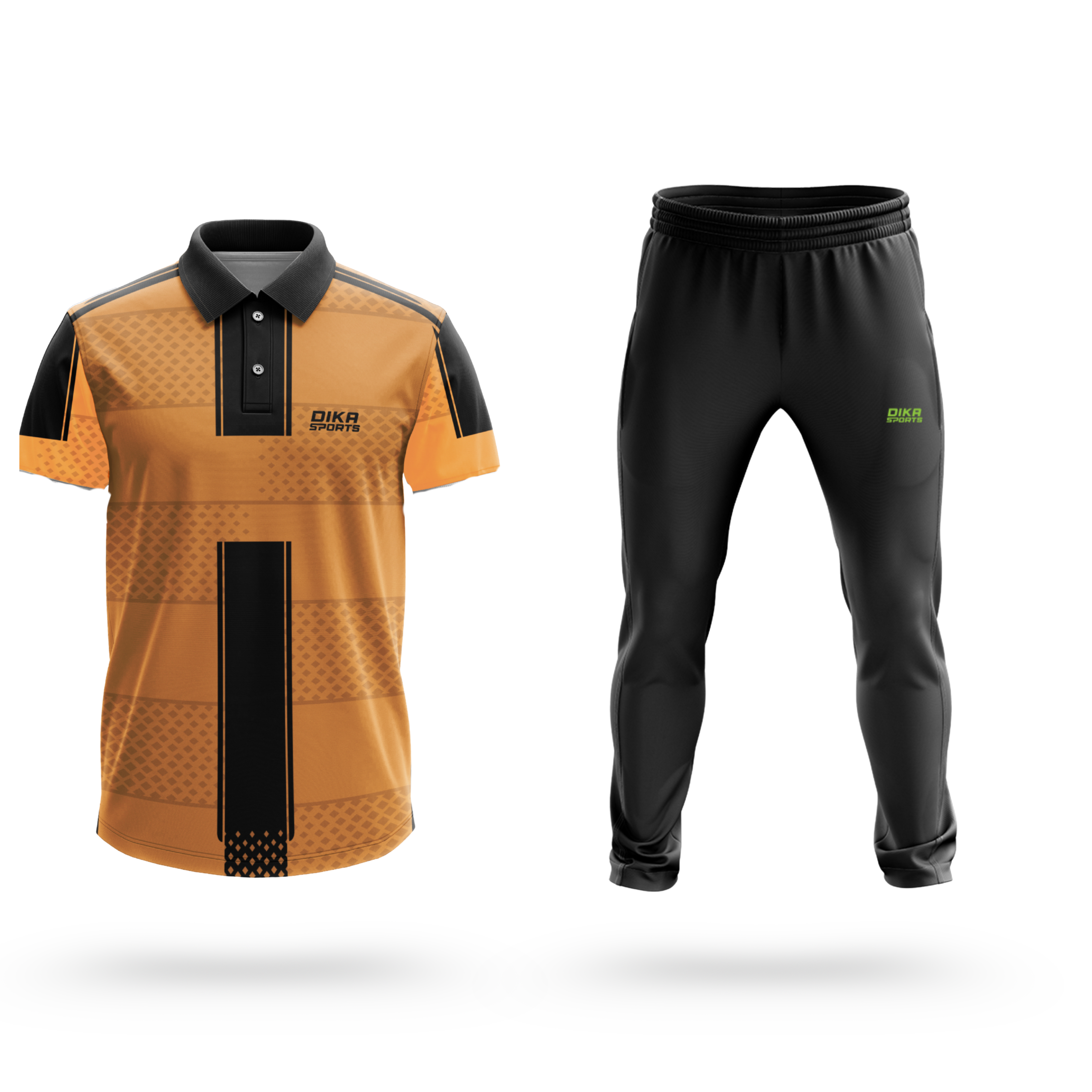 Dika Sports Custom sports jersey Cricket t-shirt for fans polo tshirts shirts for menpolo t shirts for men full sleeves activewear pant - Pack of 2