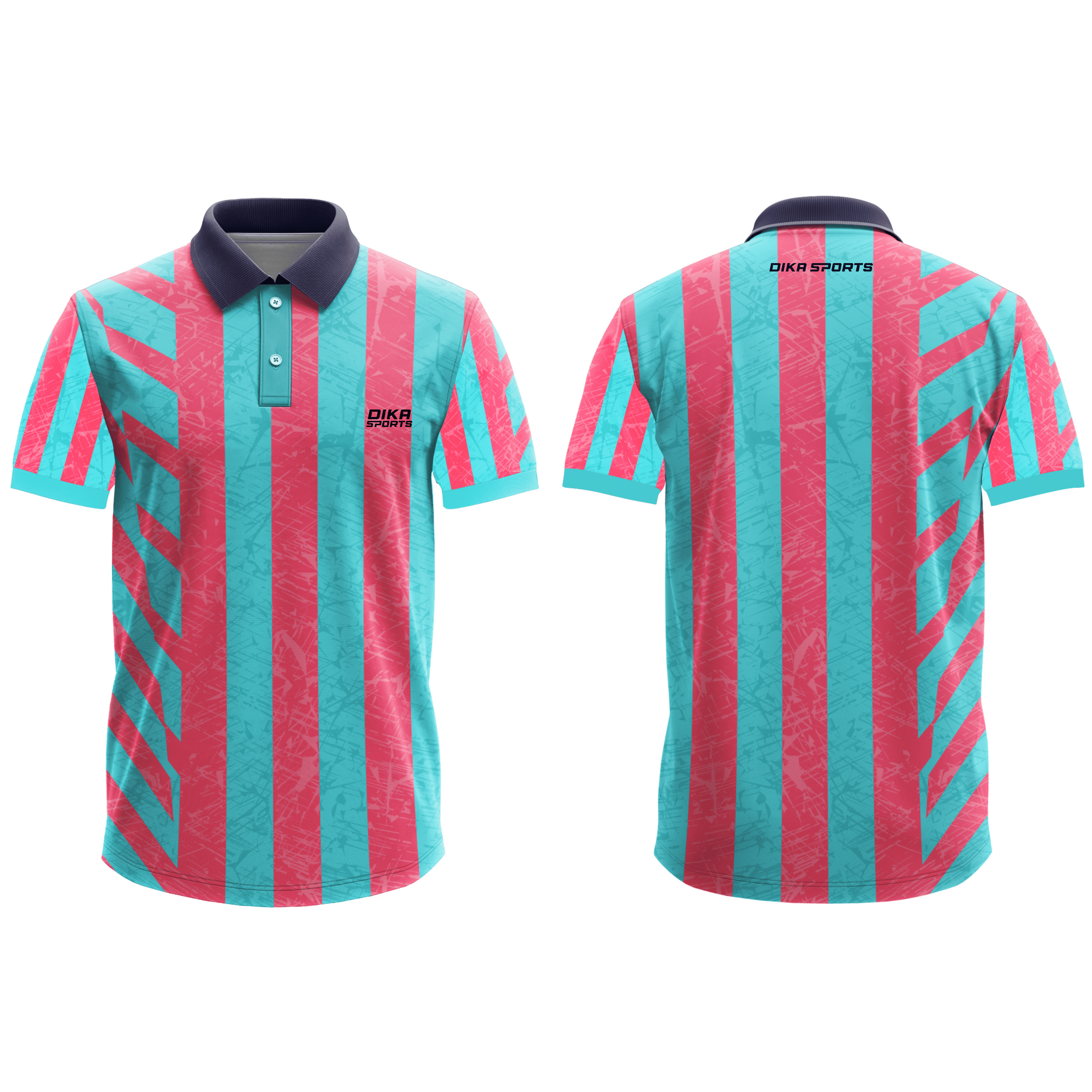 DIKA SPORTS Cricket Jersey for Men Breathable Quick Dry Sports Polo T-Shirt with Collar for Practice & Matches