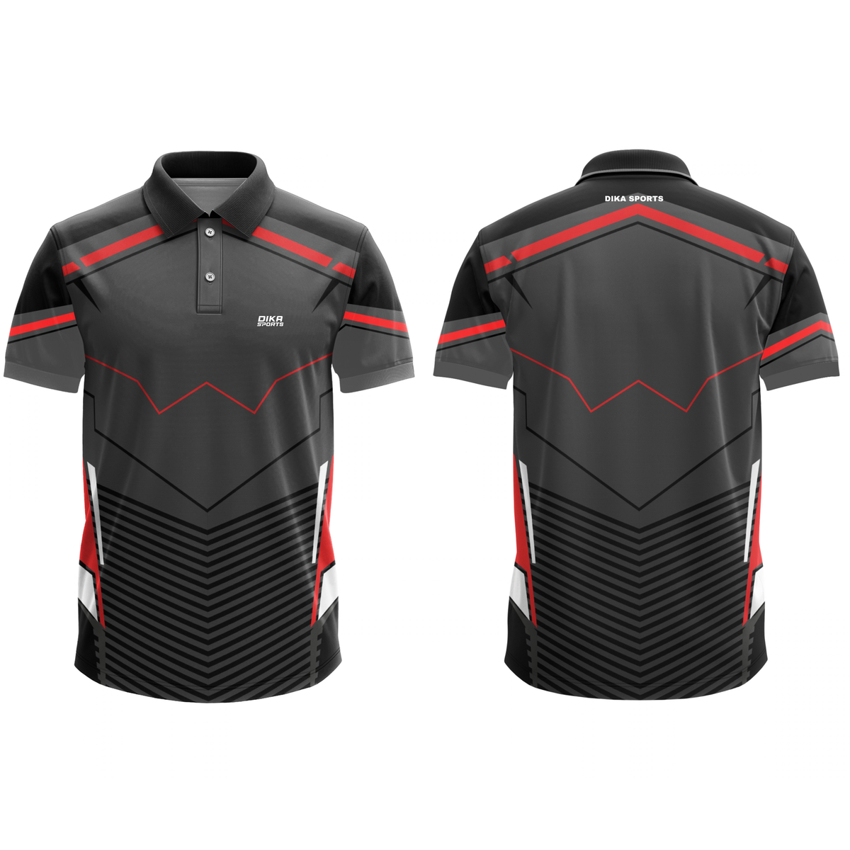 Dika Sports Cricket T-Shirt Set for Men | Cricket T-Shirt Quick-Dry Collar Neck Sports Jersey | UV Protection Lab Tested