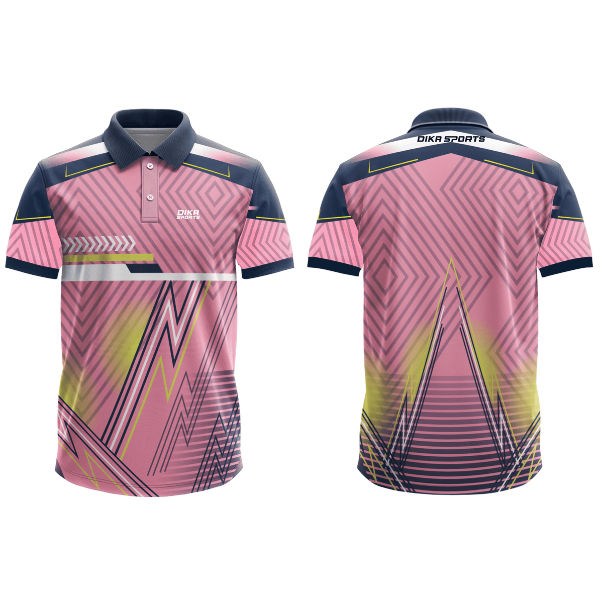 DIKA SPORTS Men's Cricket Collar Neck Jersey Without Name and Number – Quick Dry Sports T-Shirt