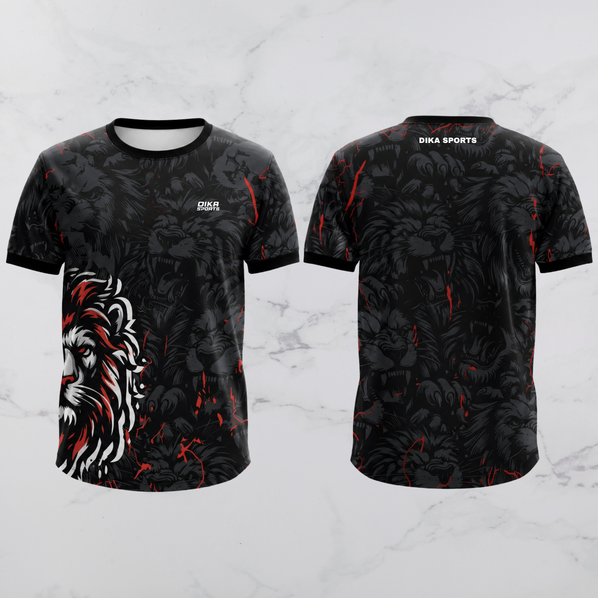 Dika Sports Men's Team Cricket Jersey Breathable Quick Dry Round Neck T-Shirt premium quality