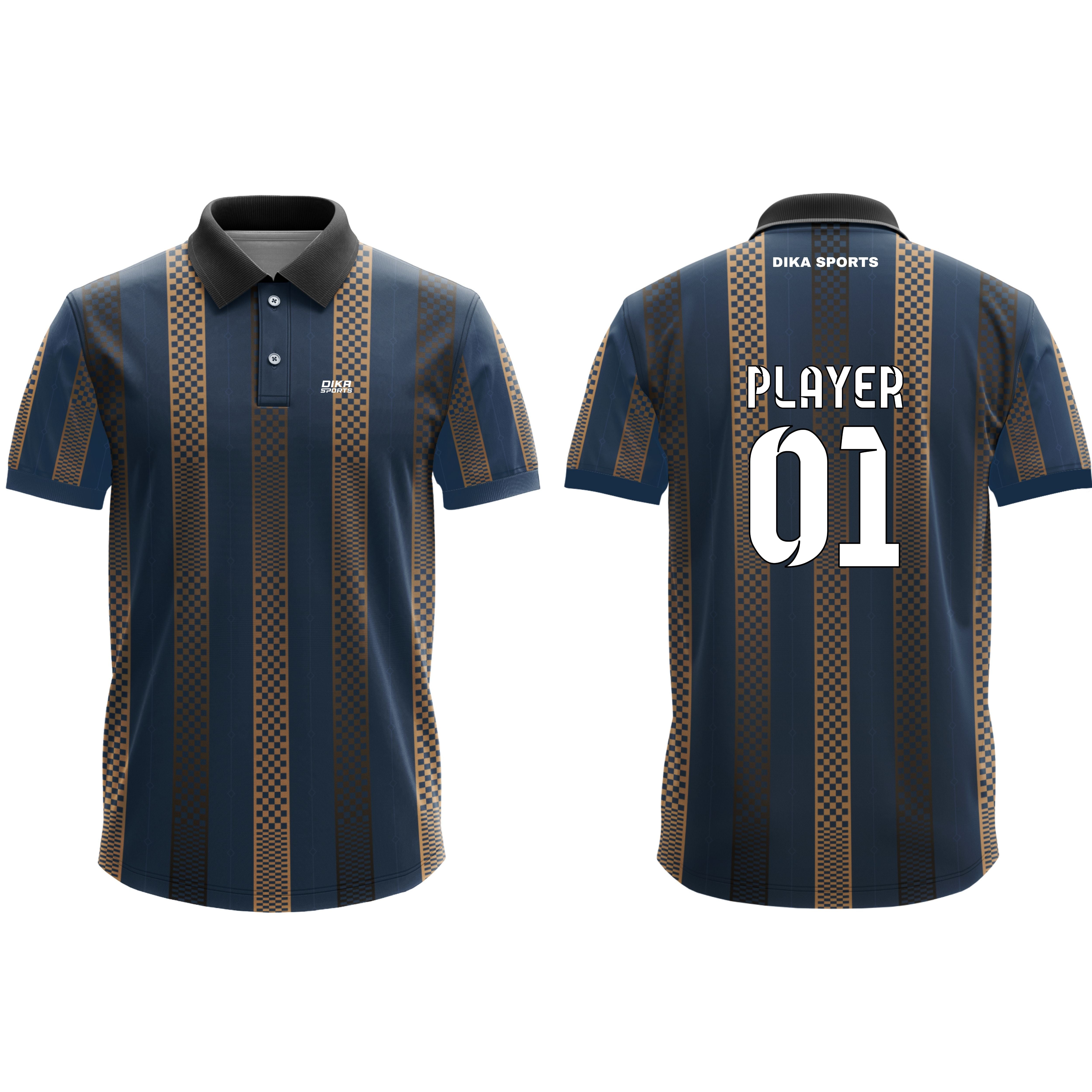 DIKA SPORTS Team Cricket Jersey Custom Logo Printed Sportswear