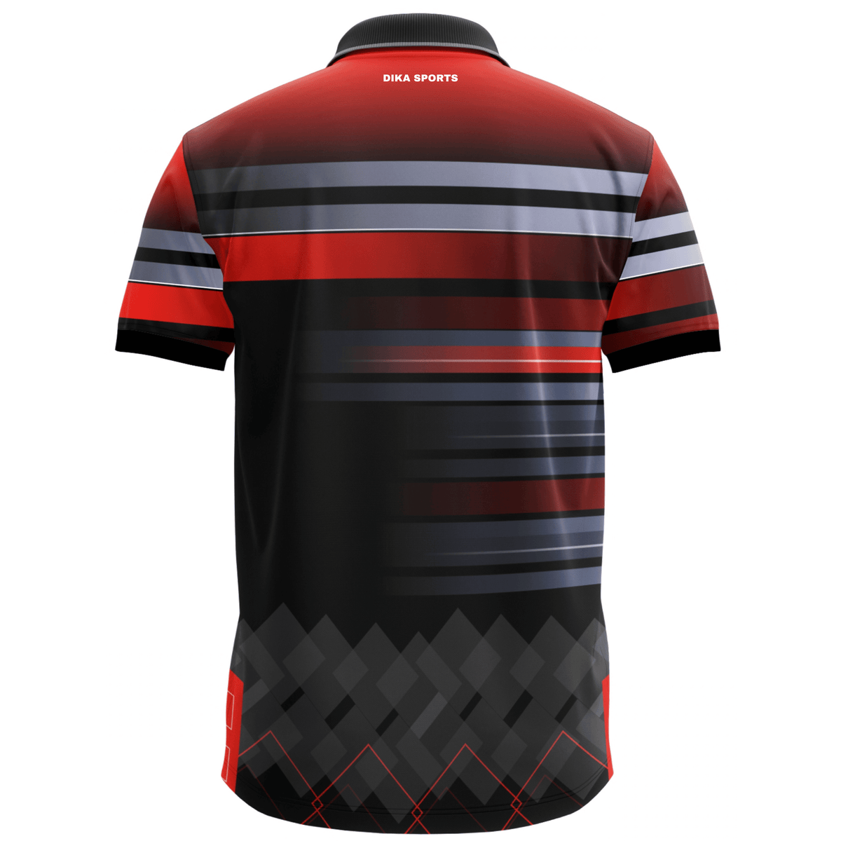 DIKA SPORTS Men's Cricket Jersey, Lightweight Polyester Sports T-Shirt with Collar and Quick Dry Fabric