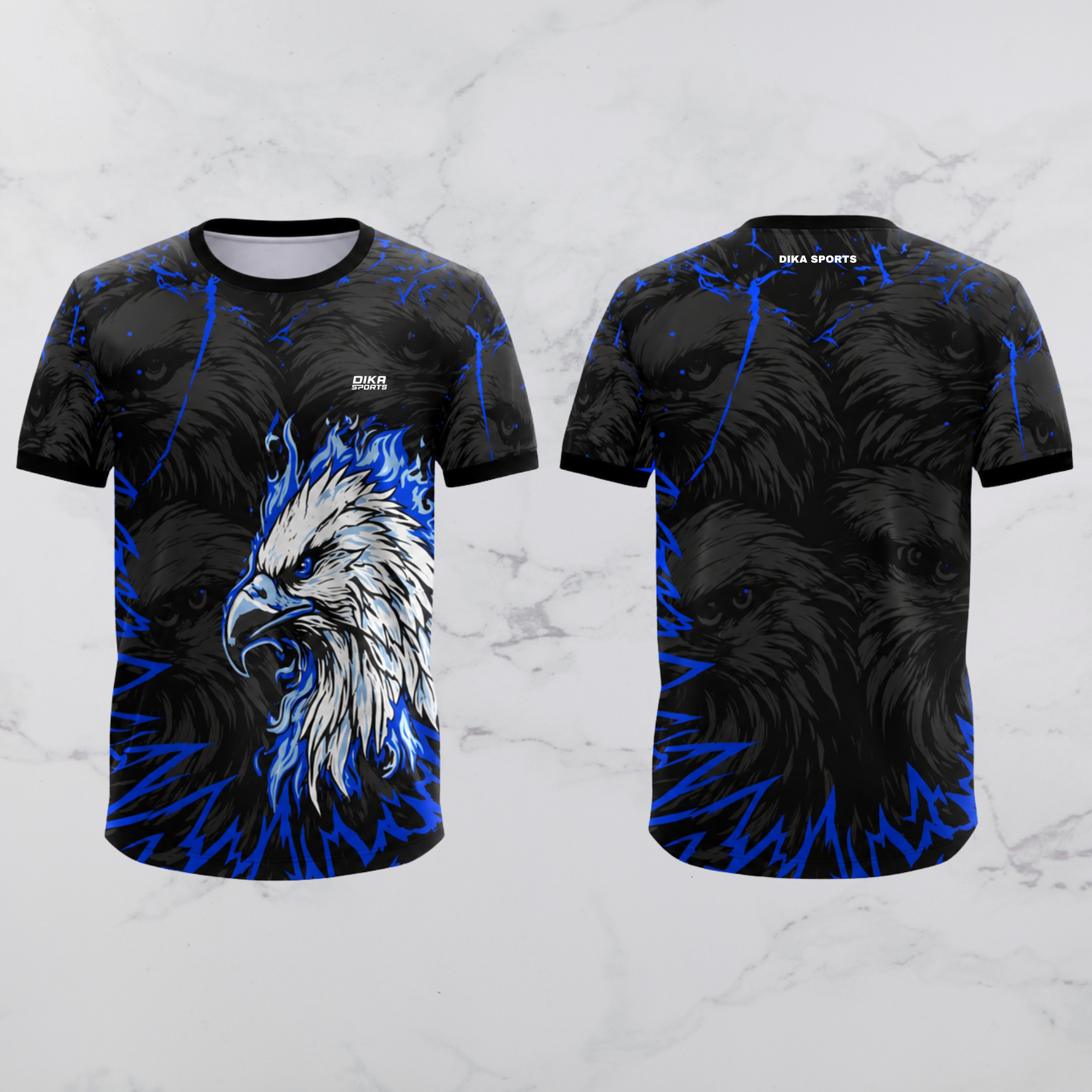 Dika Sports Breathable Cricket T-Shirt for Practice Round Neck Short Sleeve Jersey
