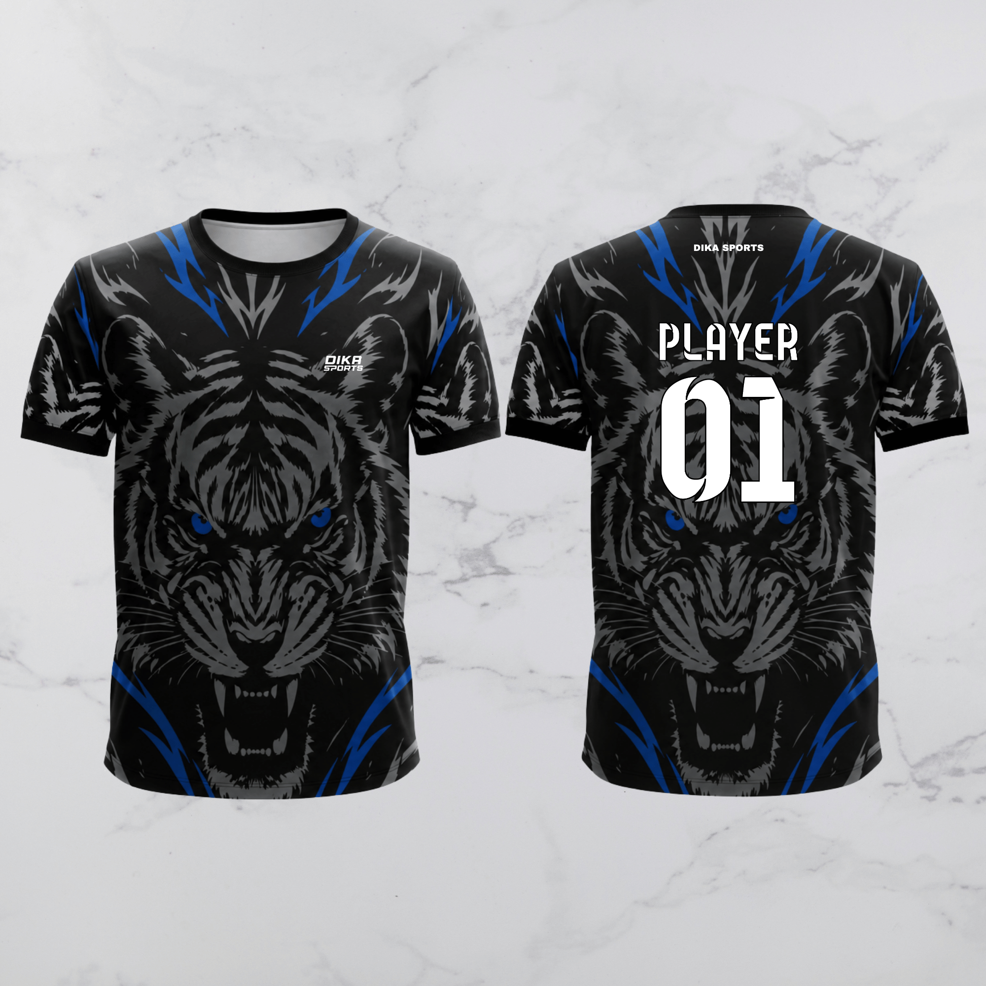 Dika Sports Premium Custom Cricket Jersey | Personalized Team Cricket Jersey with Name and Logo