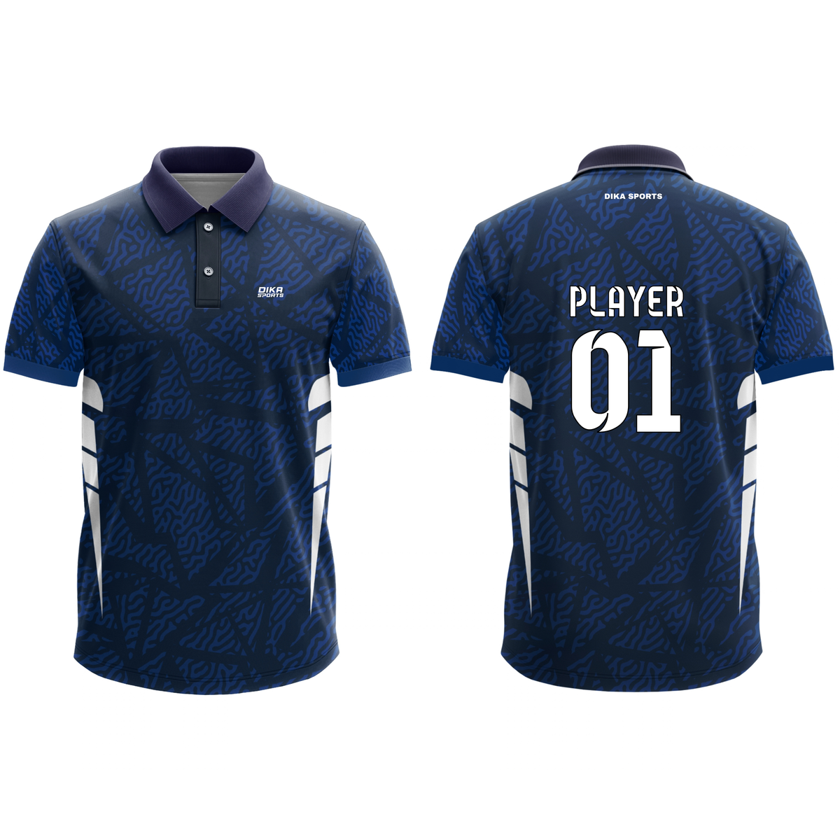 Dika Sports Cricket Jersey for Kids | Collar Neck Custom Cricket T-Shirt | Indian Cricket Jersey Style | Breathable Sports Wear