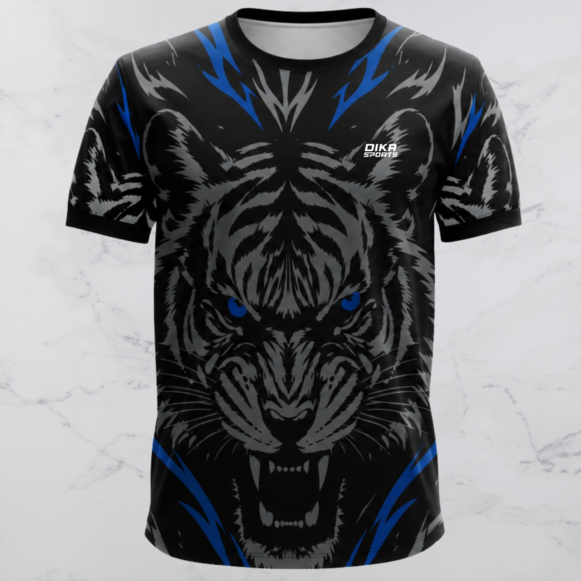 Dika Sports Round Neck Cricket T-Shirt Stylish Breathable Quick Dry Sportswear for Men