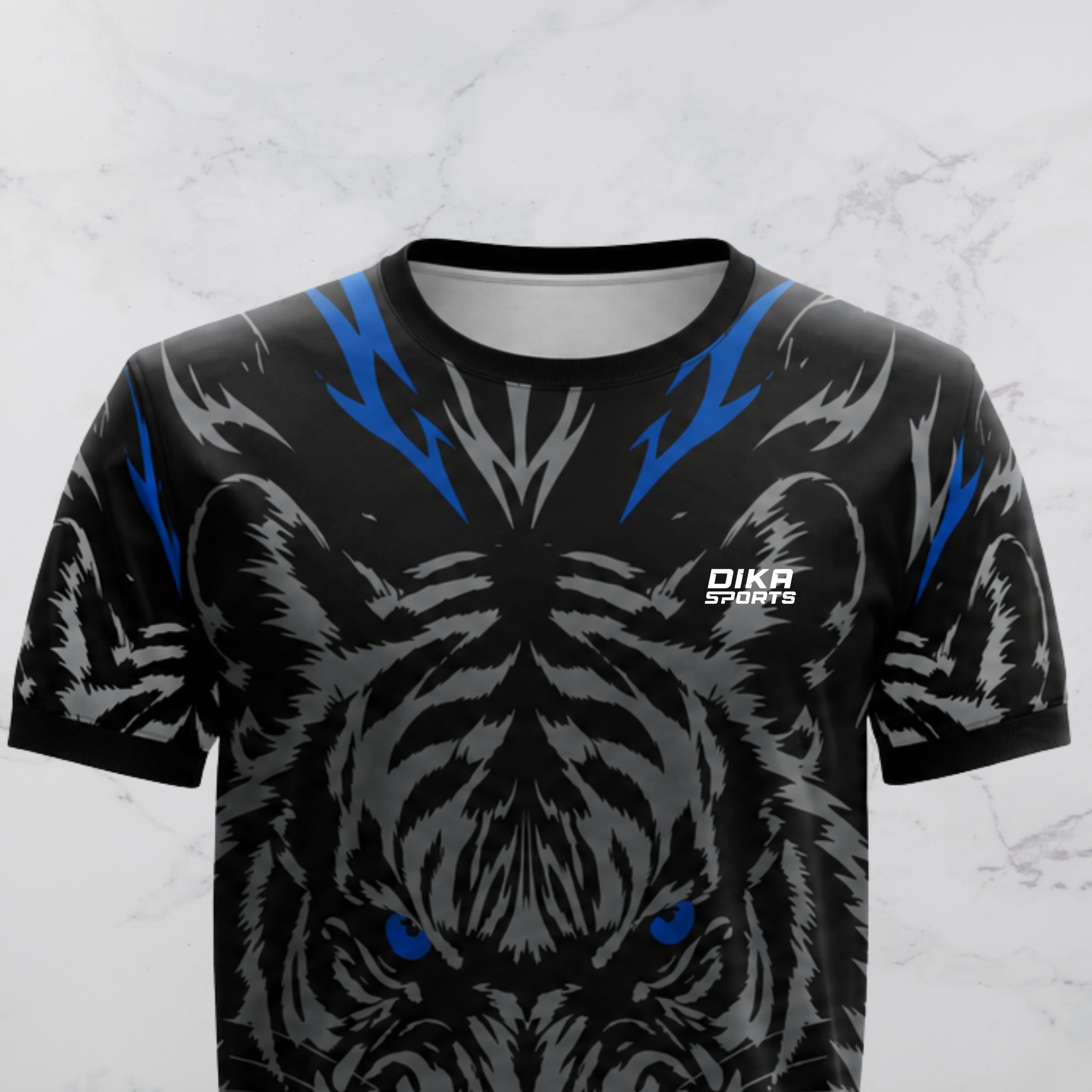 Dika Sports Round Neck Cricket T-Shirt Stylish Breathable Quick Dry Sportswear for Men