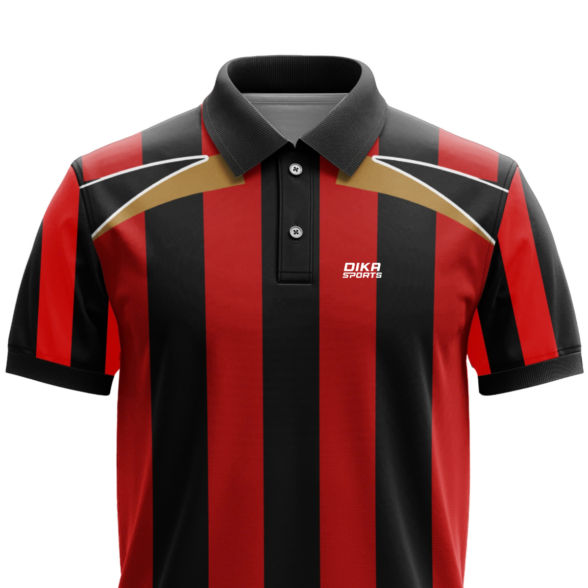 Dika Sports Men's Cricket T-Shirt | Custom Printed Cricket Jersey | Cricket Jersey with Collar | Lightweight & Breathable Sportswear