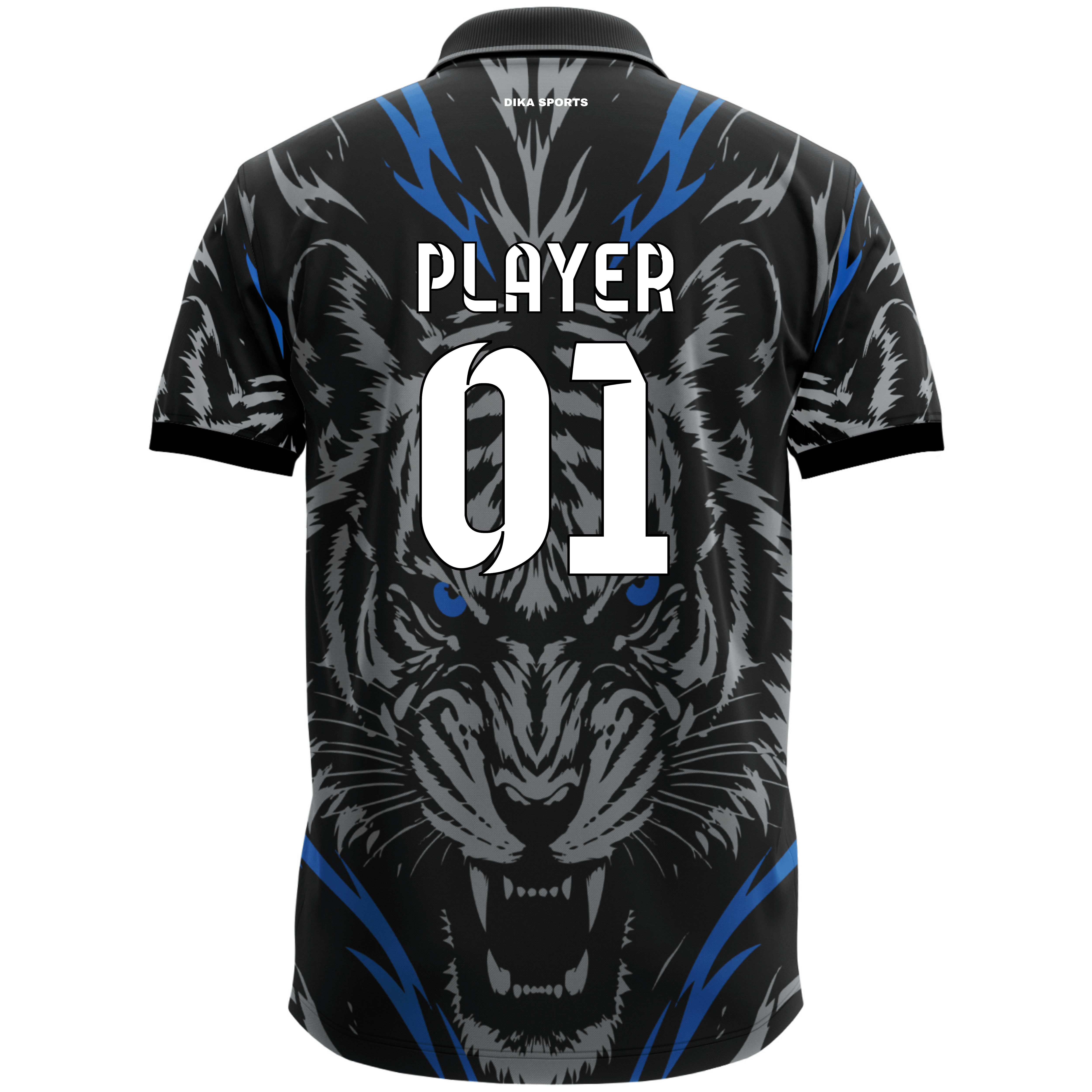 Dika Sports Custom Cricket Jersey with Name | Sports Polo T-Shirt for Men Quick-Dry Fabric