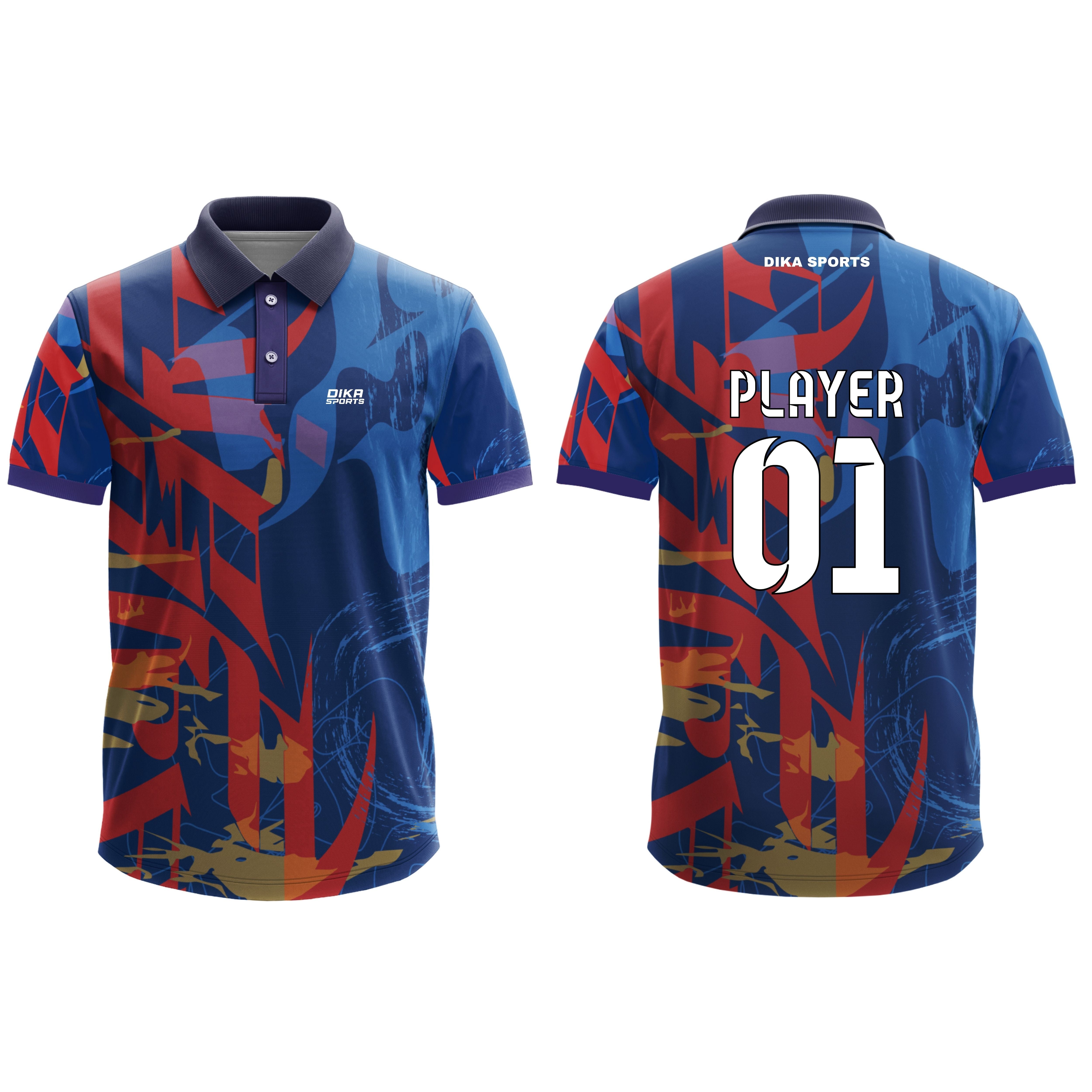 DIKA SPORTS Kids Cricket Jersey Premium Custom Printed Design