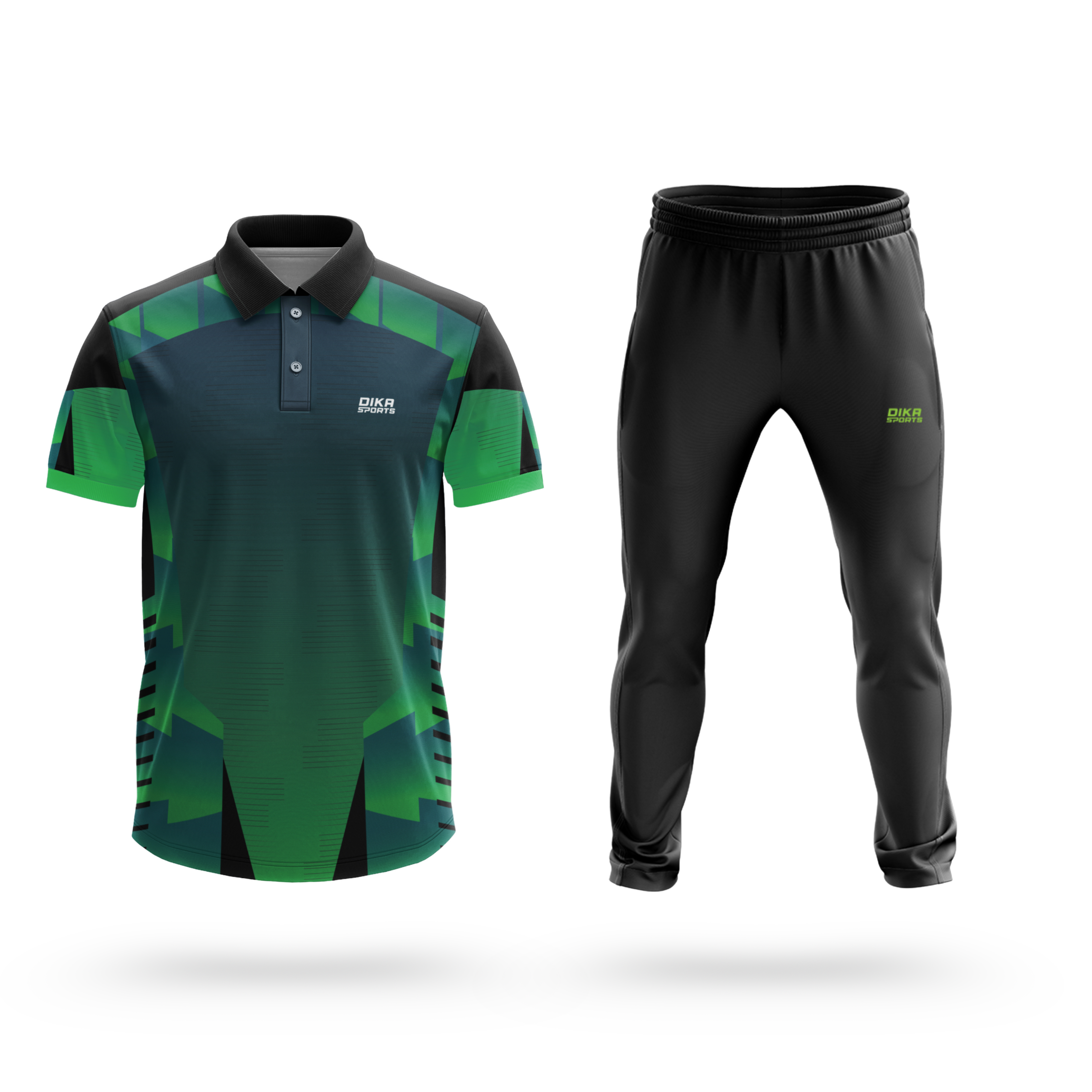 Dika Sports Custom jersey for men Cricket t-shirt set solid polo t shirts for mensports running trackpant - Pack of 2