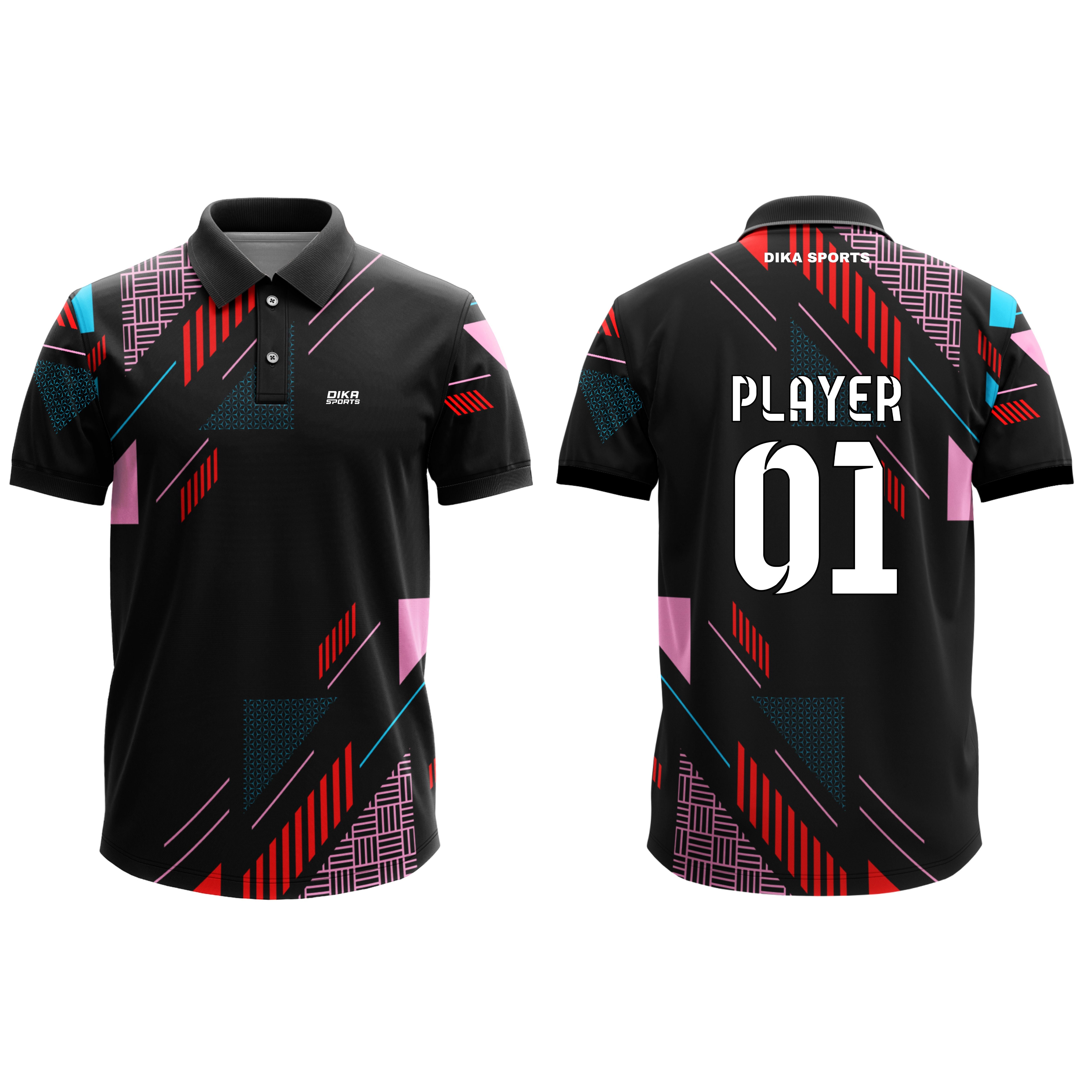 Dika Sports Custom Cricket Jersey for Men & Teams , UV Protection, Quick Dry & Breathable