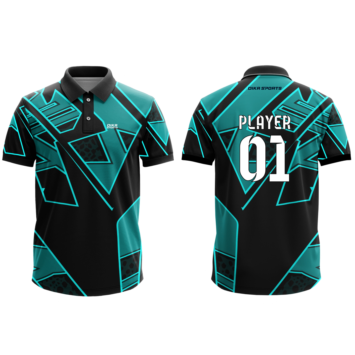 Dika Sports Cricket Jersey with Collar for Men | Personalized Cricket Jersey with Name | Custom Team Jersey | Breathable Sports T-Shirt