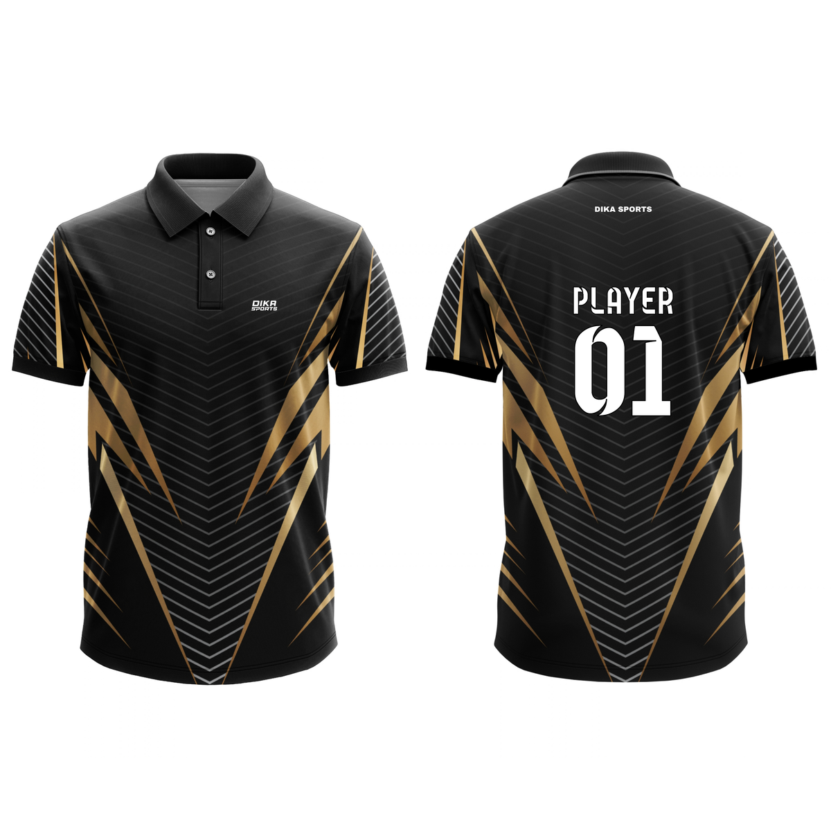 Dika Sports Custom Cricket Jersey | Cricket Jersey India | Personalized Sportswear | Men's Cricket T-Shirt with Collar