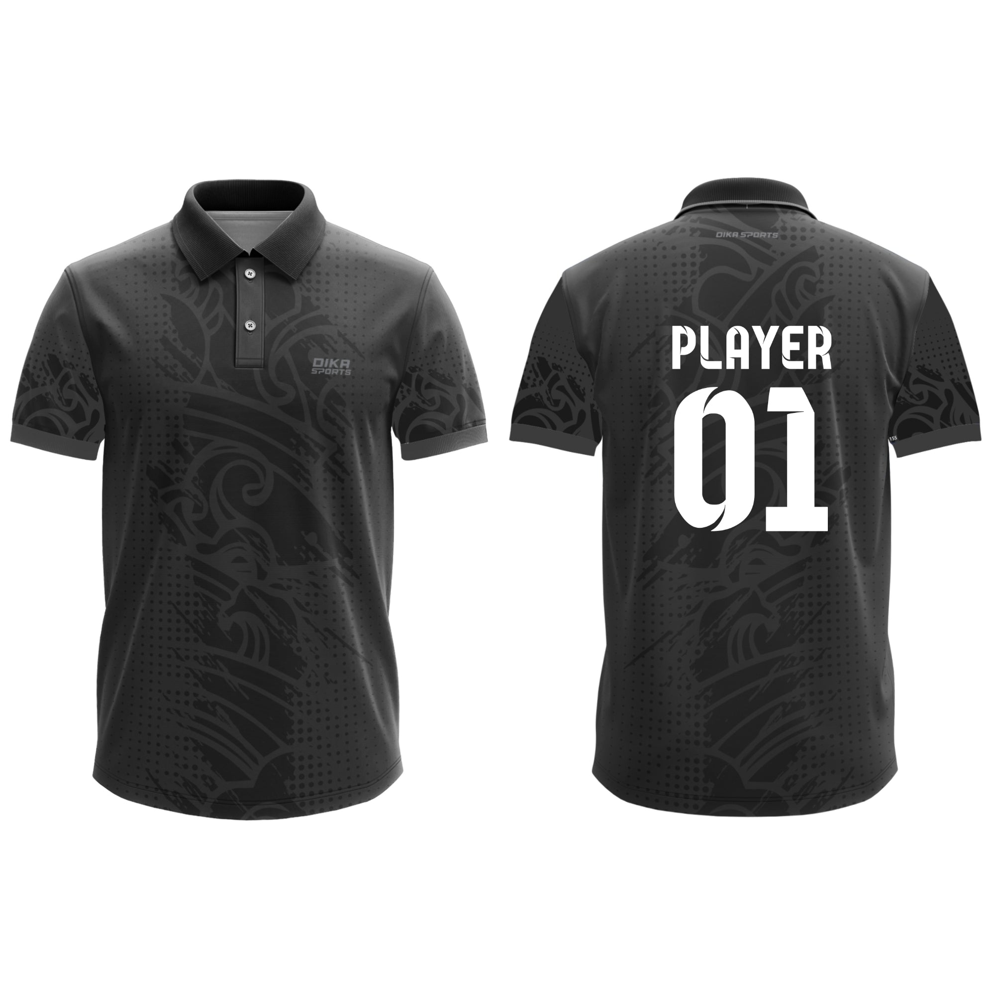 Dika Sports cricket jersey printed Men's cricket jersey collar t shirts for men