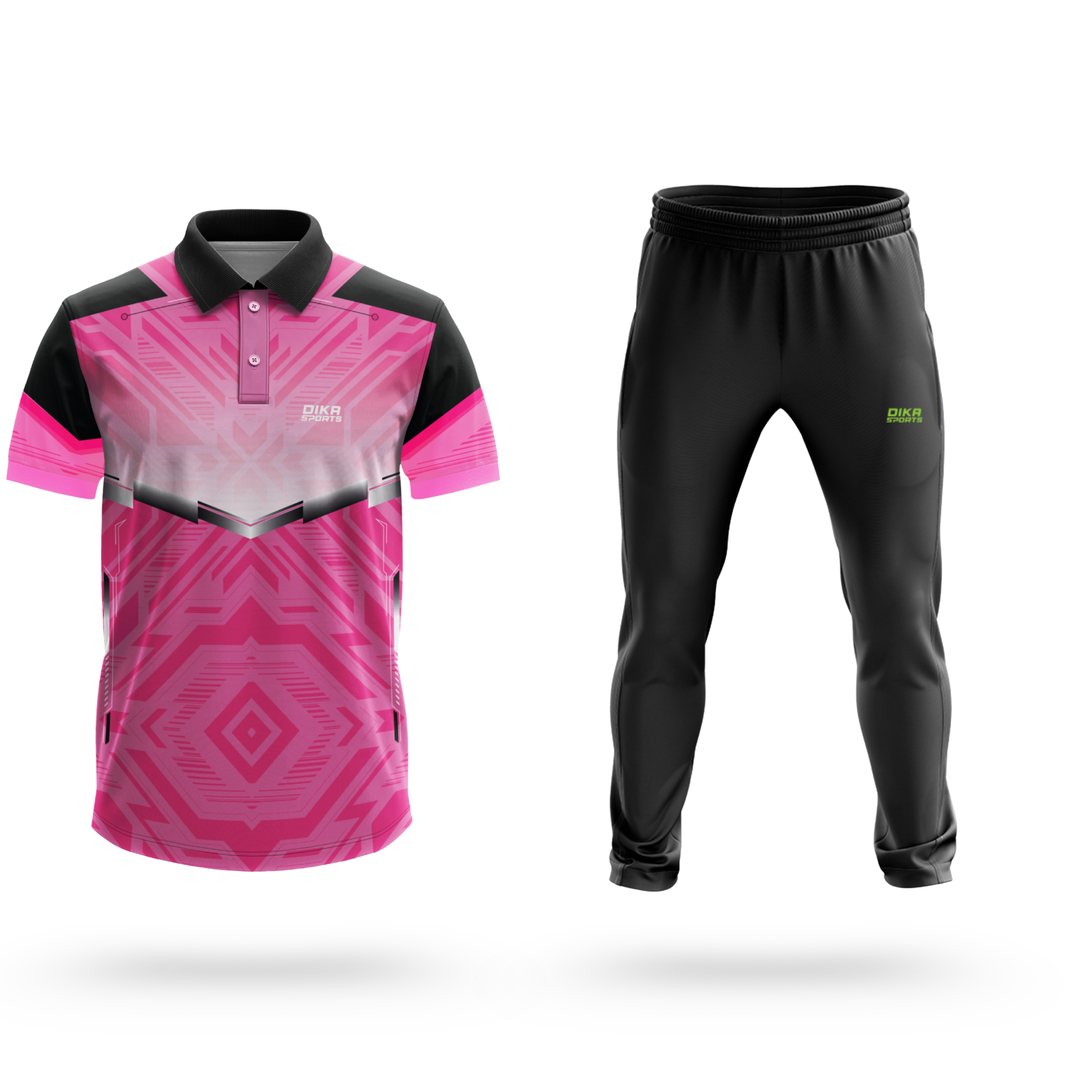 Dika Sports Custom printed jersey Cricket t-shirt for fans sports t shirts for men yonex t shirts for men athletic track pants - Pack of 2