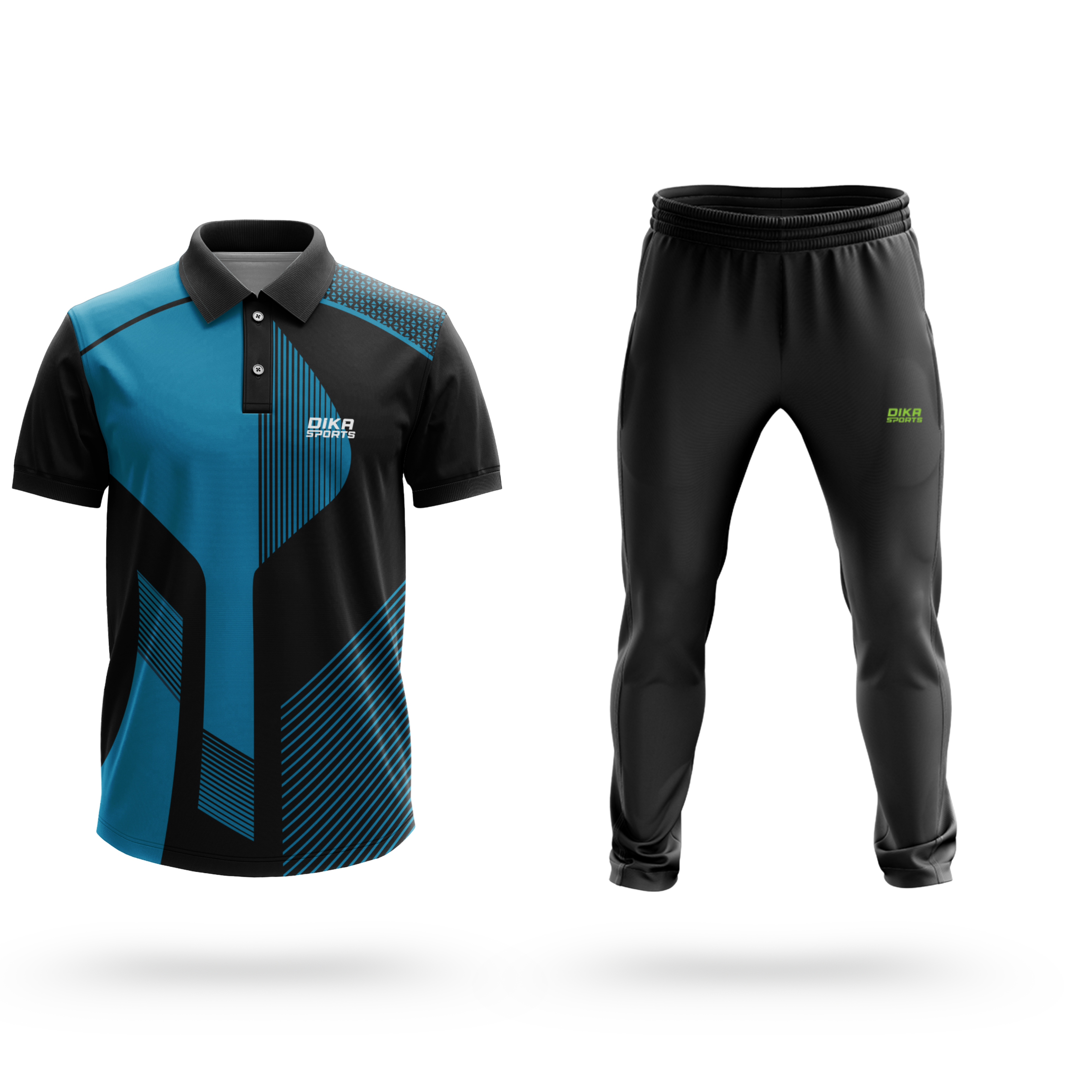 Dika Sports Customized jersey online Cricket t-shirt for adults cricket jersey for boys of 12-14sportswear men performance trackpant - Pack of 2