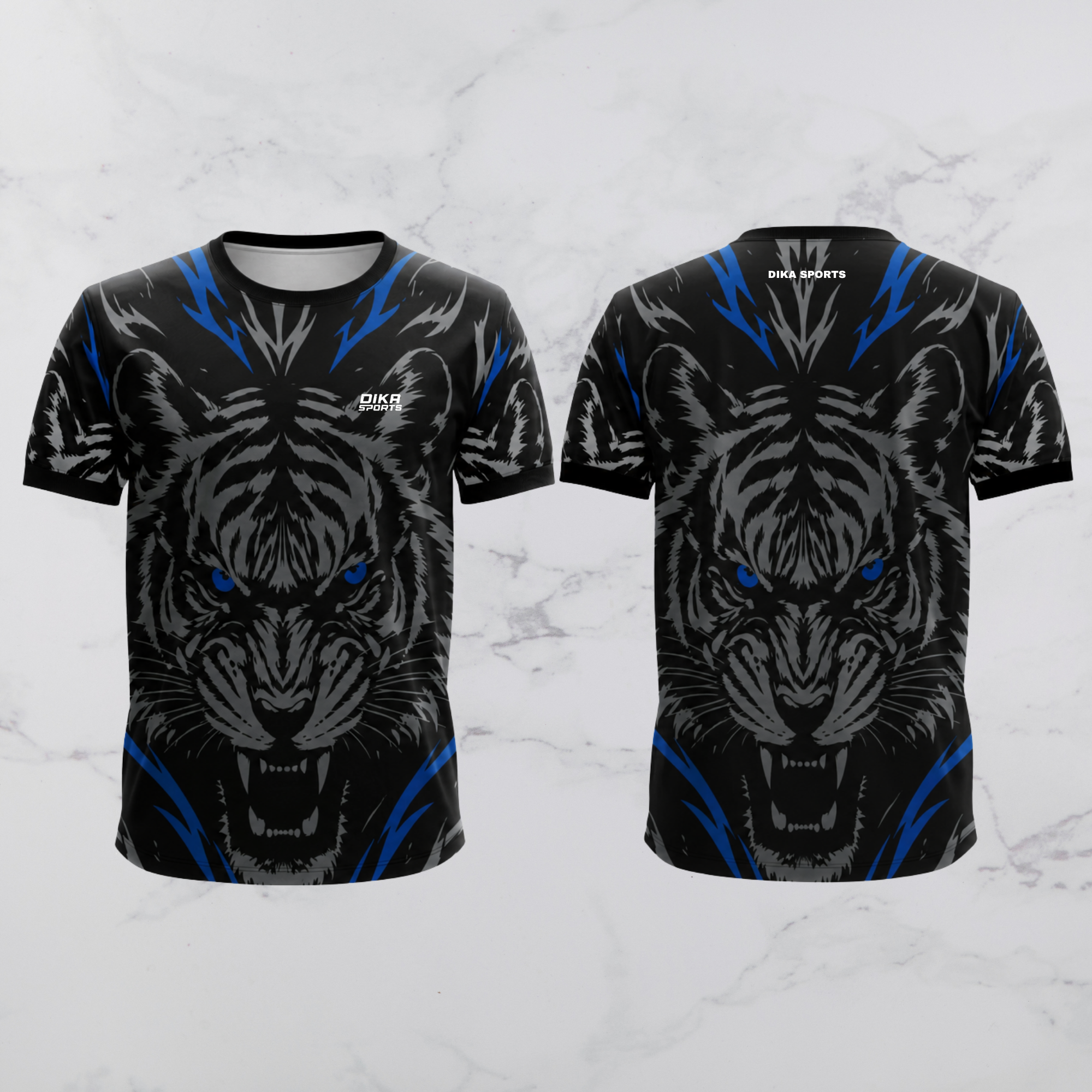 Dika Sports Round Neck Cricket T-Shirt Stylish Breathable Quick Dry Sportswear for Men