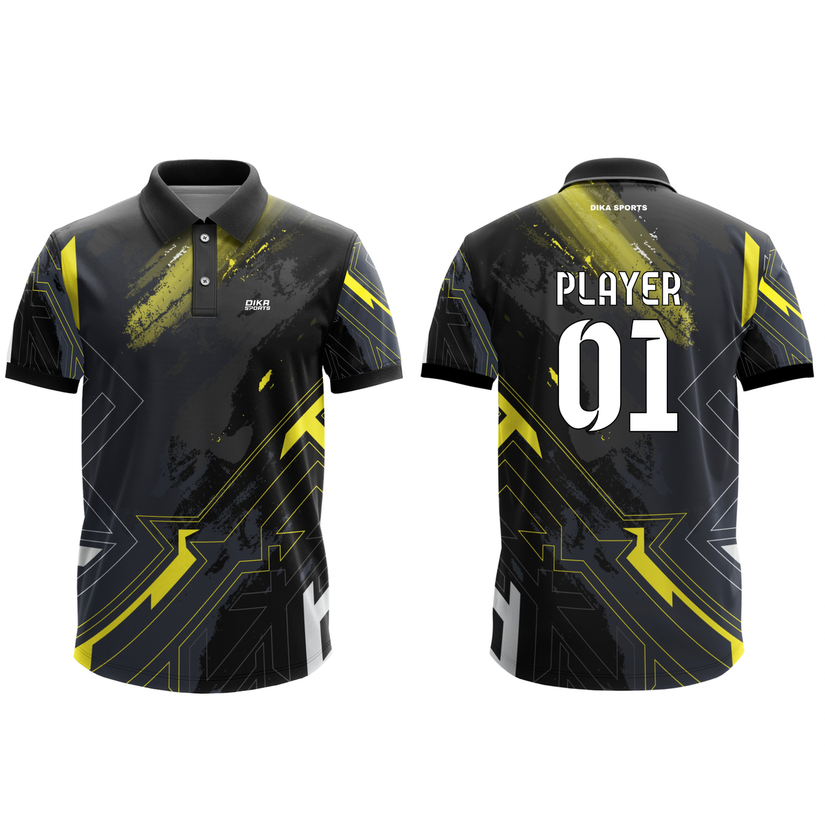 Dika Sports Custom Team Cricket Jersey | Cricket Jersey India | Cricket T-Shirt Combo | Personalized Sports Jersey with Collar