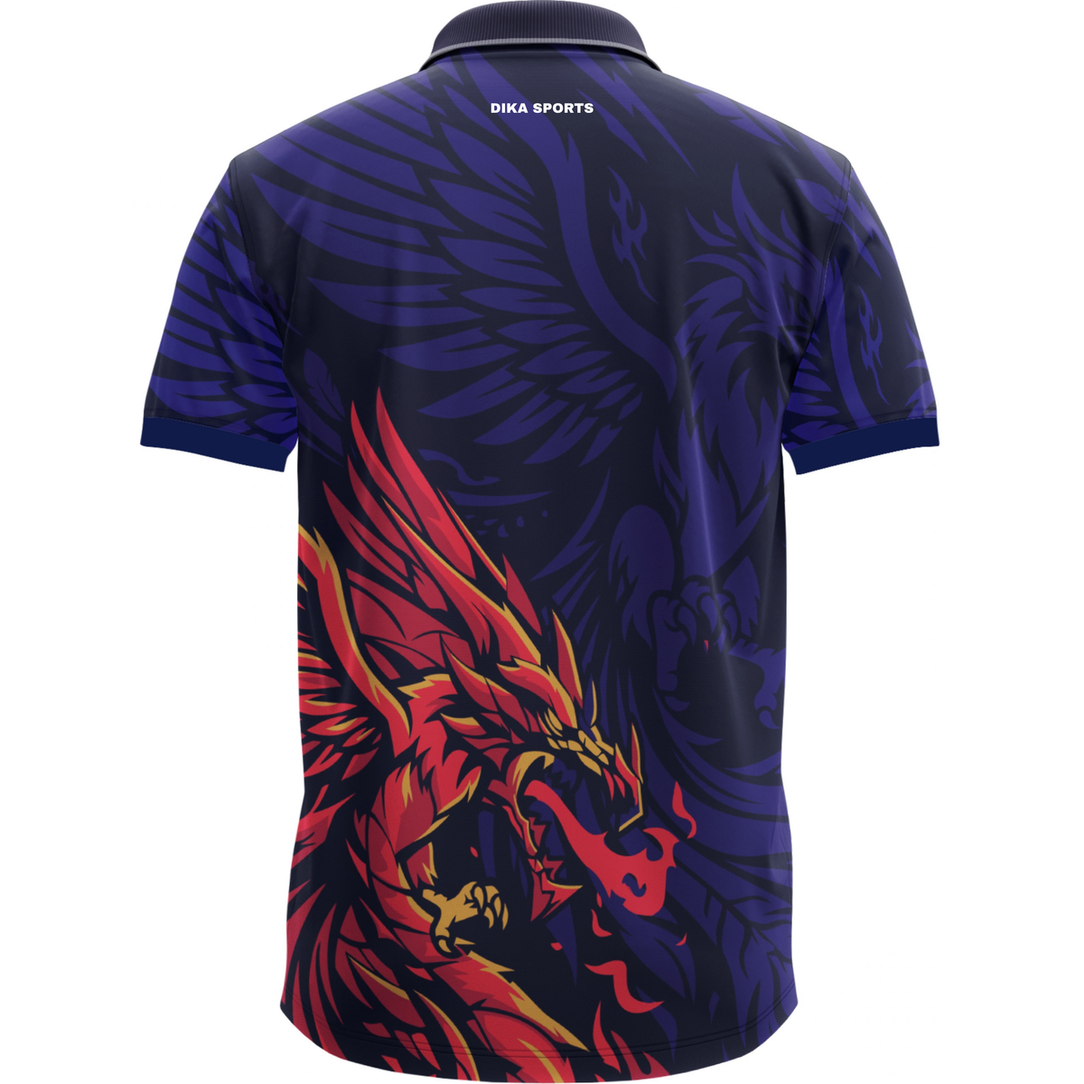Dika Sports Cricket Jersey for Men | Printed Cricket Jersey Online | Collar Neck Sports T-Shirt | Quick Dry Technology