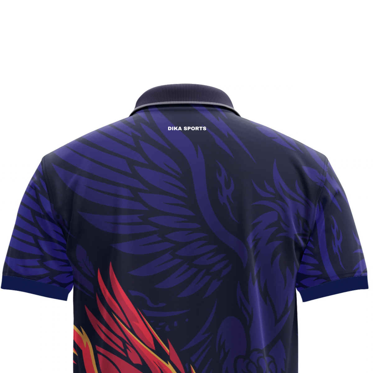 Dika Sports Cricket Jersey for Men | Printed Cricket Jersey Online | Collar Neck Sports T-Shirt | Quick Dry Technology