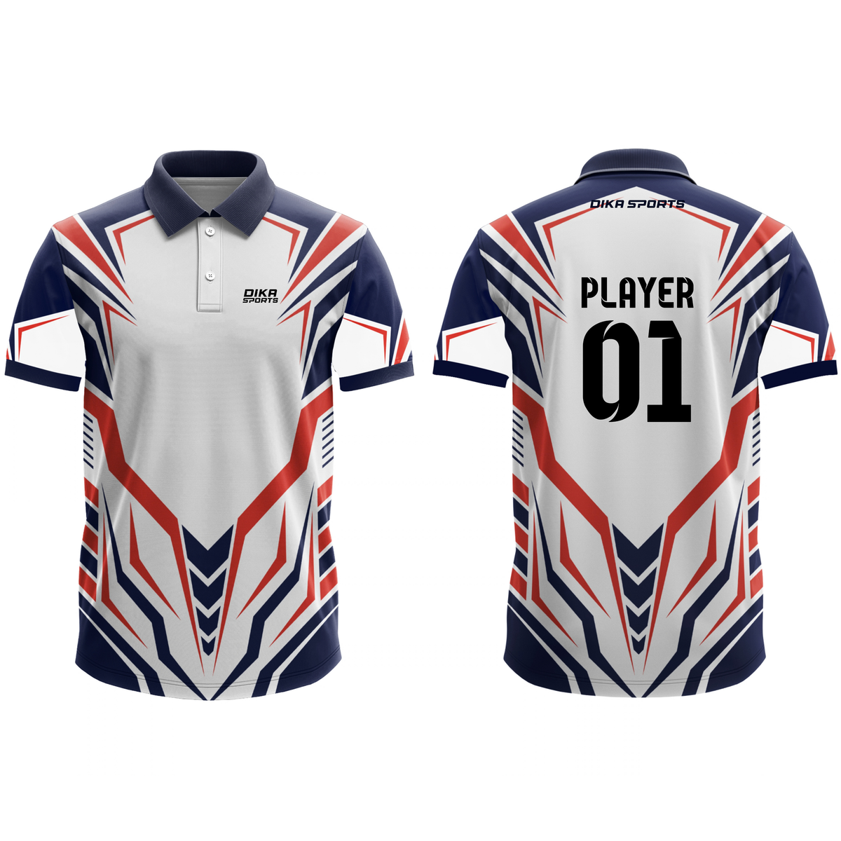 Dika Sports Cricket Jersey for Adults | Custom Cricket T-Shirt | Cricket Jersey with Name | Moisture Wicking Quick Dry Sportswear