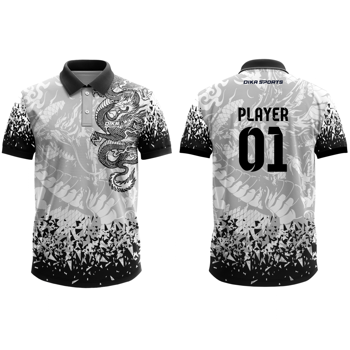 Dika Sports Custom Jersey for Men | Cricket Jersey with Name Number | Personalized Breathable Team Cricket Sportswear