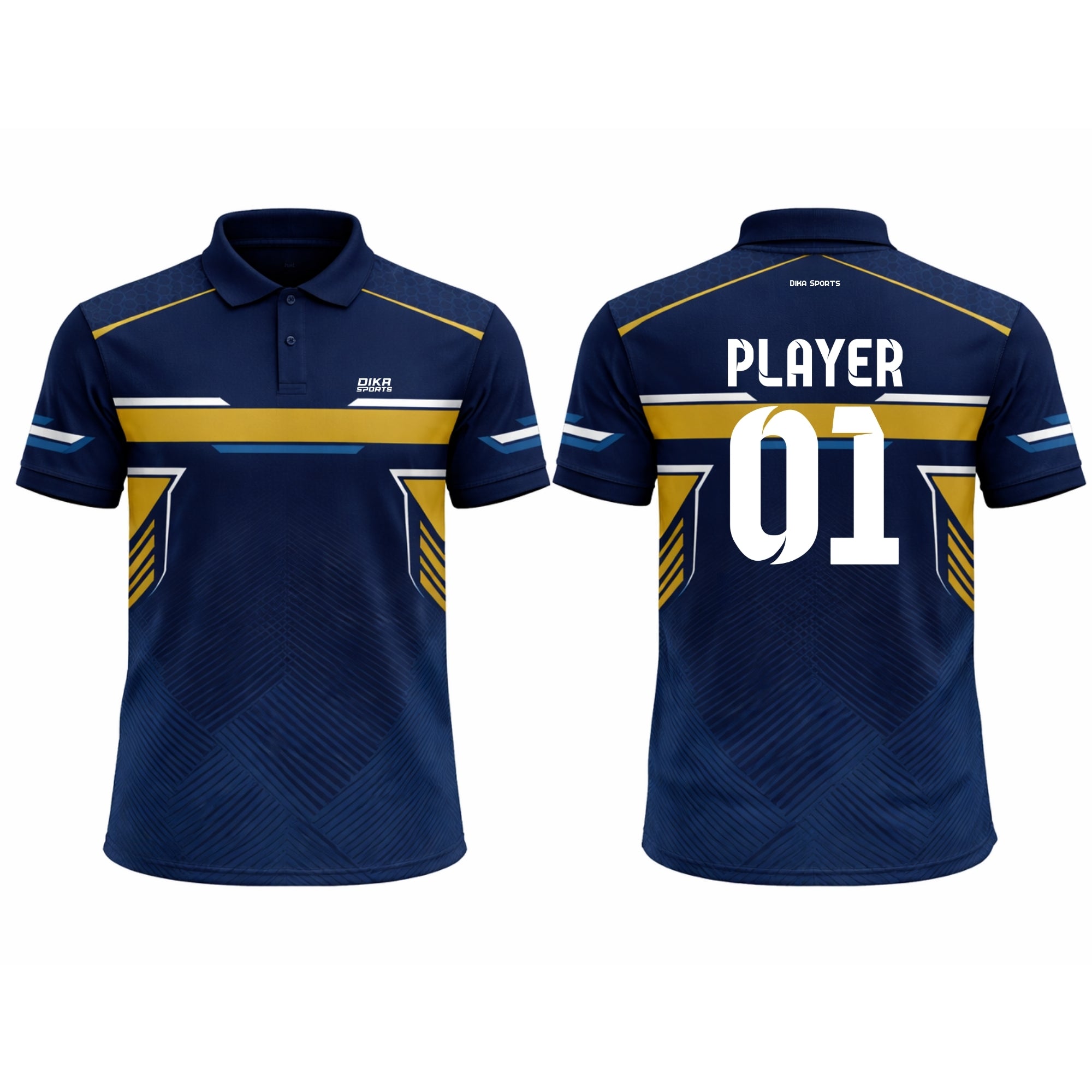 Dika Sports sports t shirts for men Cricket t-shirt quick-dry blue half shirt for men