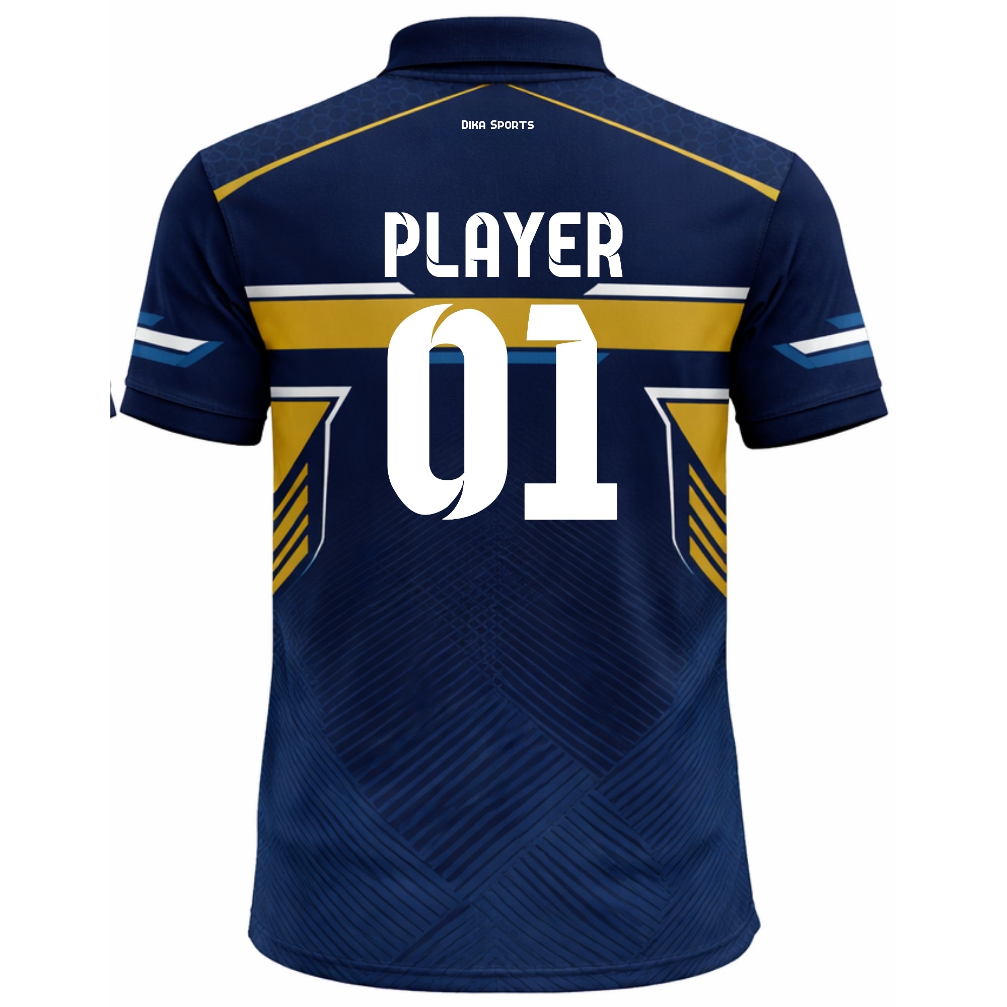 Dika Sports sports t shirts for men Cricket t-shirt quick-dry blue half shirt for men