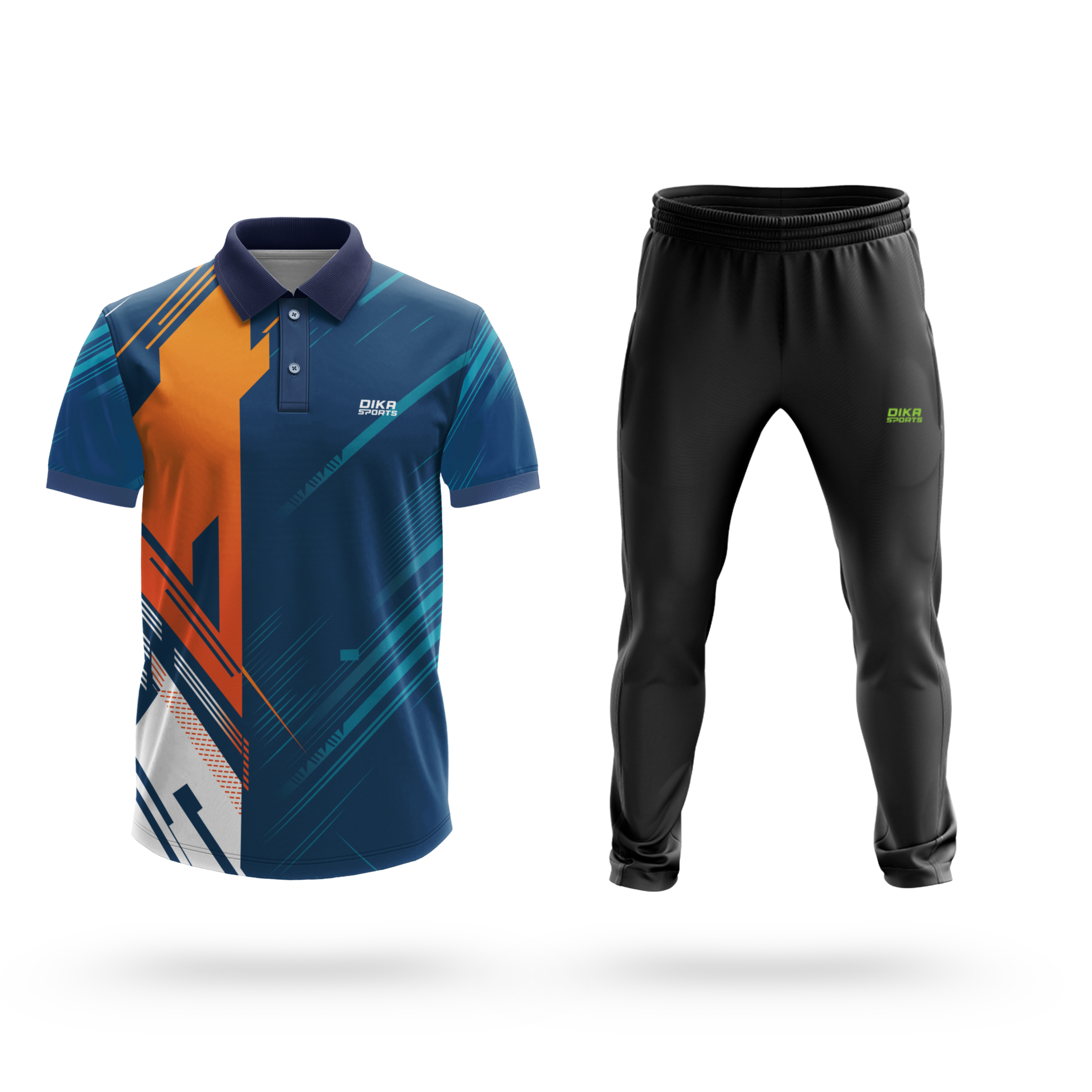 Dika Sports Custom Number and Number Cricket Sports Jersey Tshirt for Men training pant men - Pack of 2