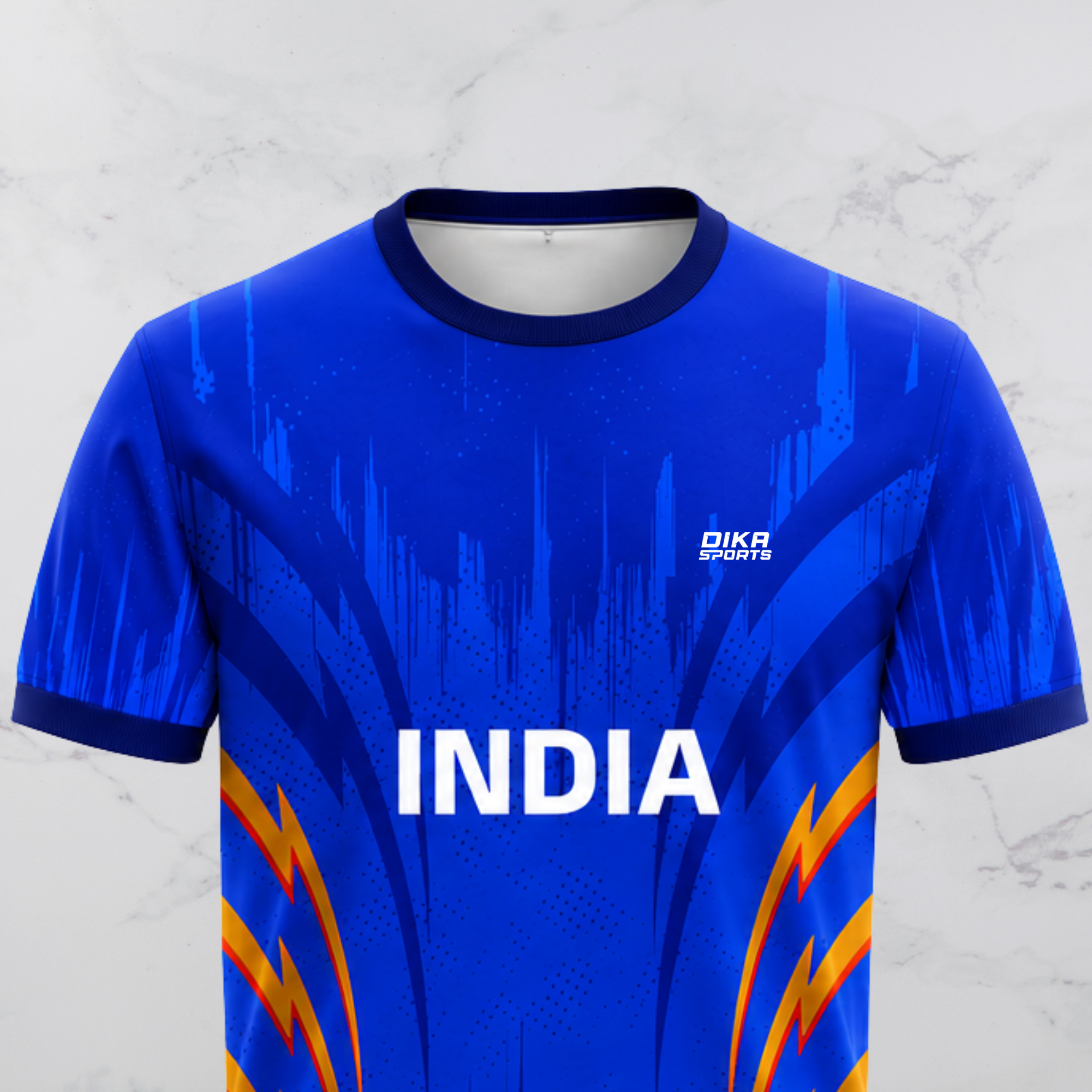 DIKA SPORTS Men's Cricket T-Shirt Breathable Round Neck Sports Jersey for Men | Cricket Dress for Men | Quick Dry Team Cricket Jersey