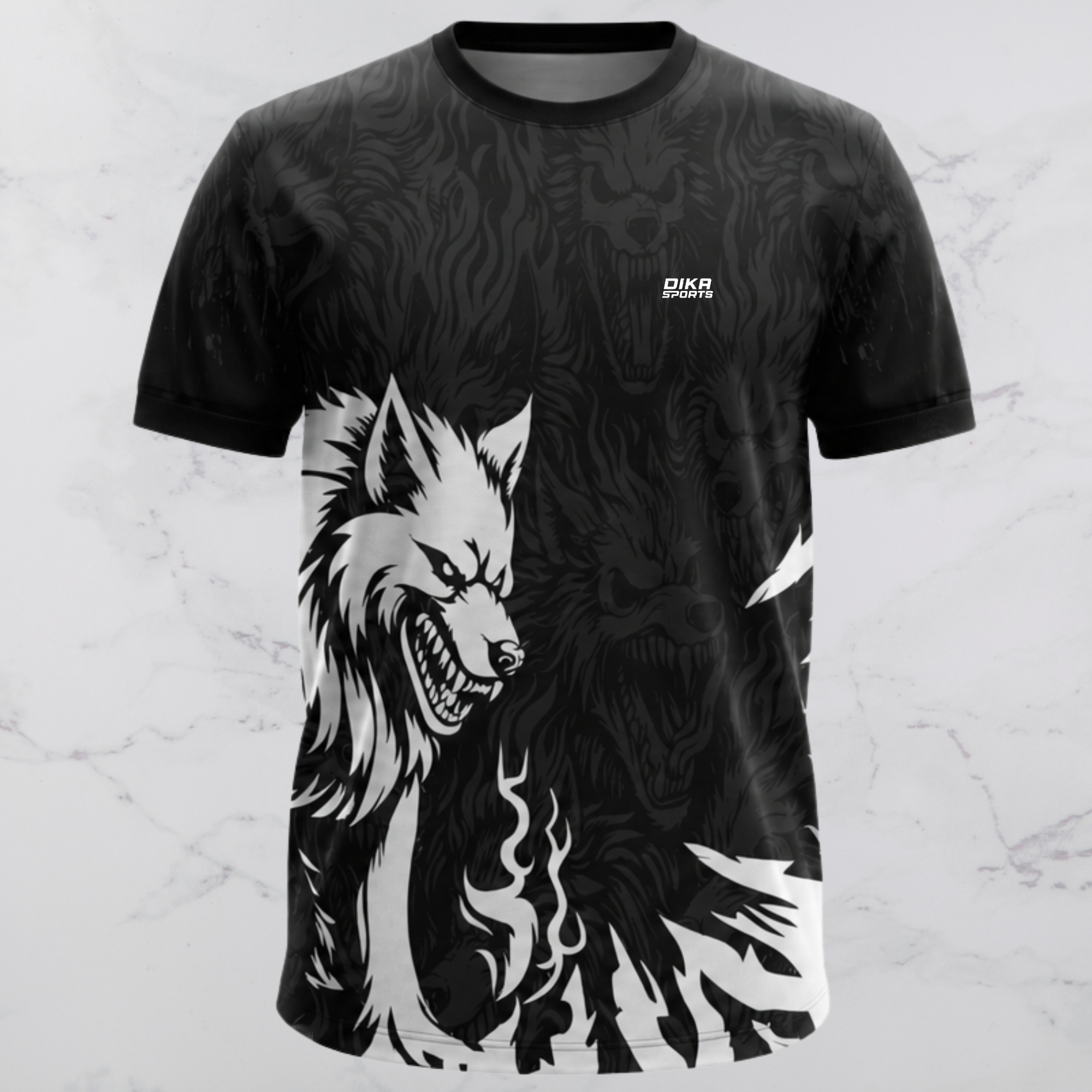 DIKA SPORTS Cricket T-Shirt with Name | Custom Round Neck Cricket T-Shirt Online | Stylish Practice Jersey