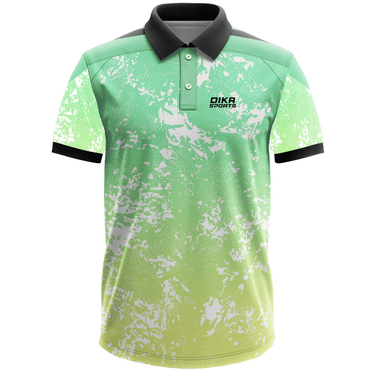 DIKA SPORTS Personalized Cricket Polo Jersey with Name, Number and Logo Printing Bright Colour Sports Jersey