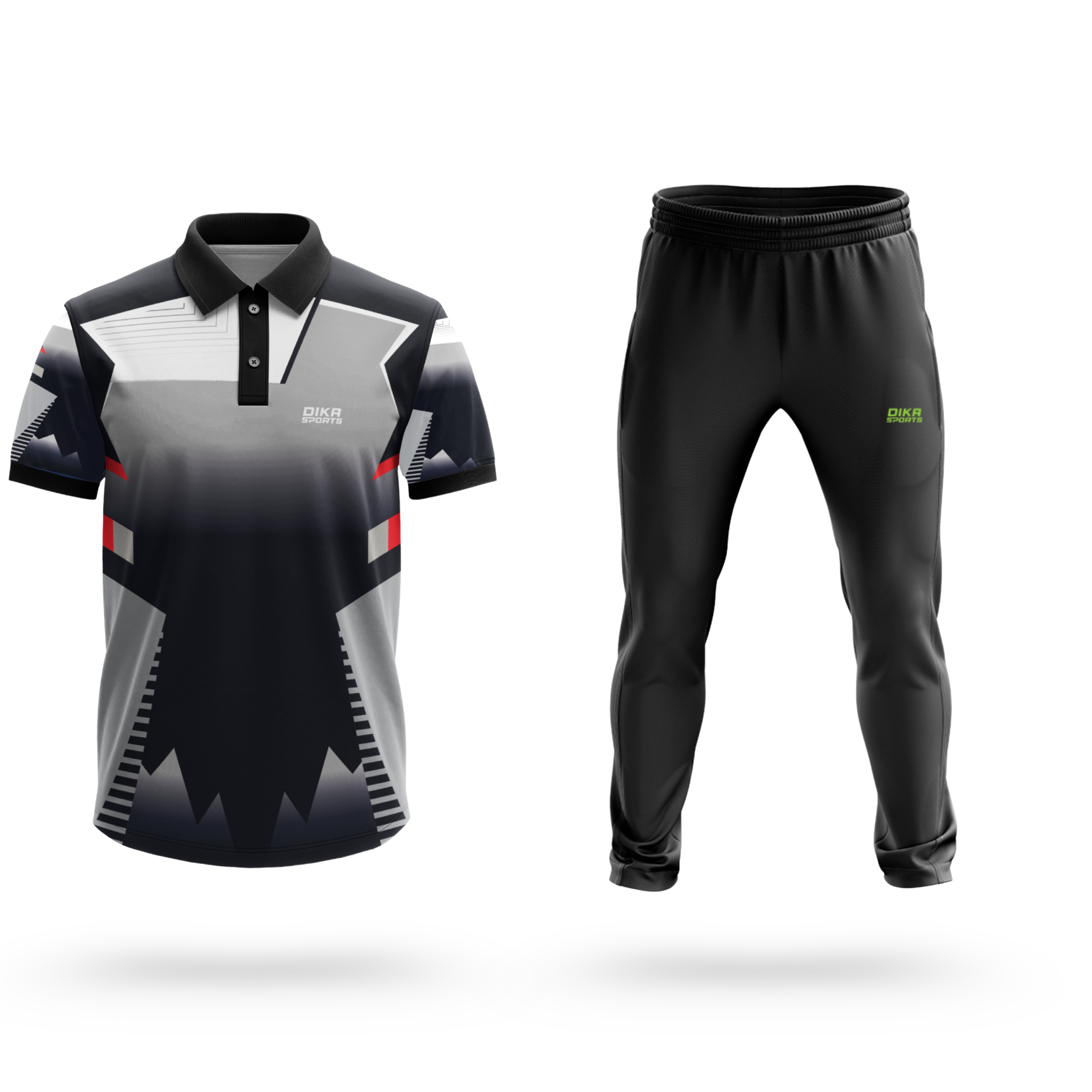 Dika Sports Custom replica jersey Cricket t-shirt online cricket t-shirtjersey for men training pant men - Pack of 2