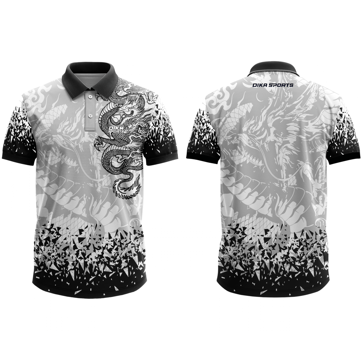 DIKA SPORTS Cricket T-Shirt Attaractive for Men with Collar, Quick Dry Sports Jersey for Practice and Outdoor Games