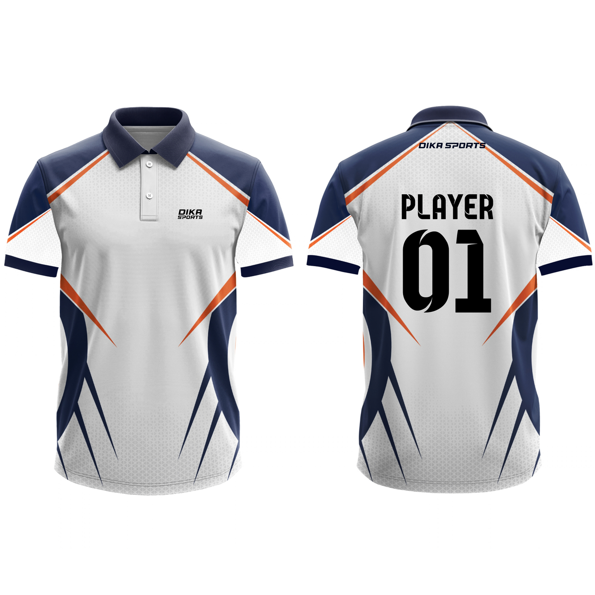 Dika Sports Cricket Jersey Set for Men | Custom Printed Jersey | Cricket T-Shirt Stylish | Collar Neck Sports T-Shirt